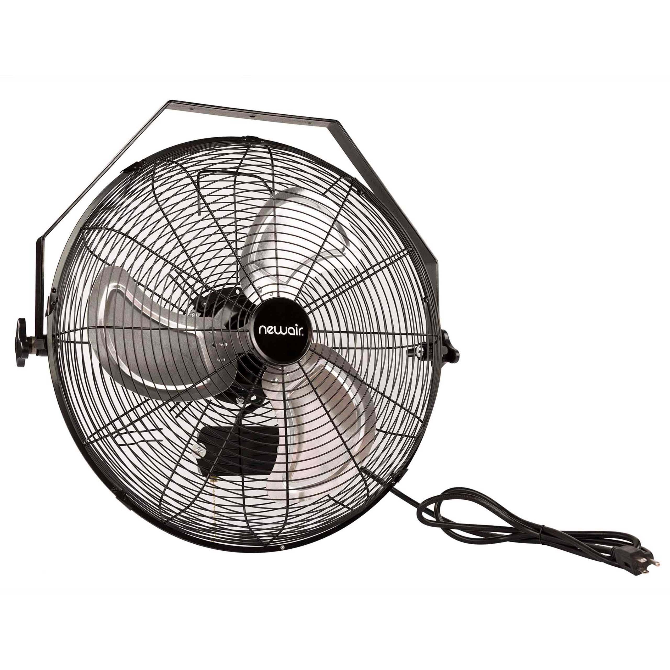 Alt View 10. NewAir - 18" High Velocity Wall Mounted Fan with Sealed Motor Housing and Ball Bearing Motor - Black.