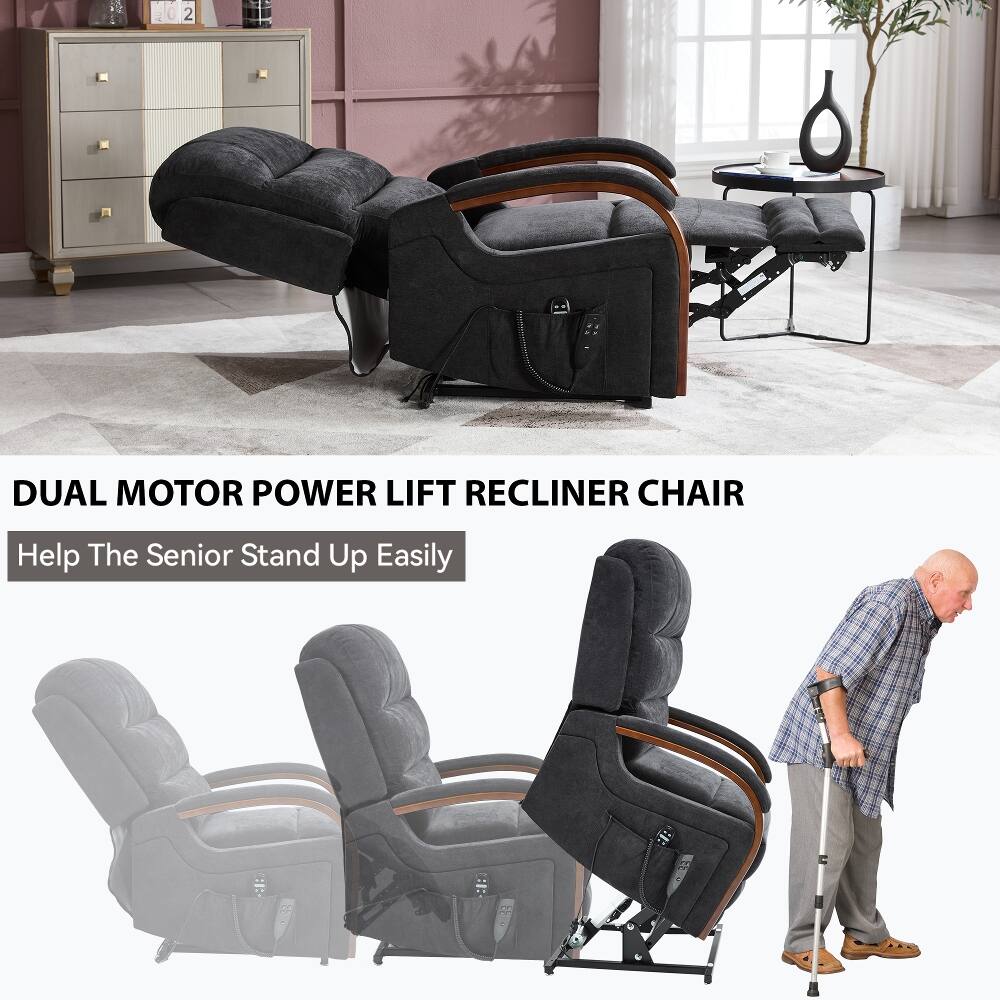 DUAL MOTOR POWER LIFT RECLINER CHAIR  
Help The Senior Stand Up Easily