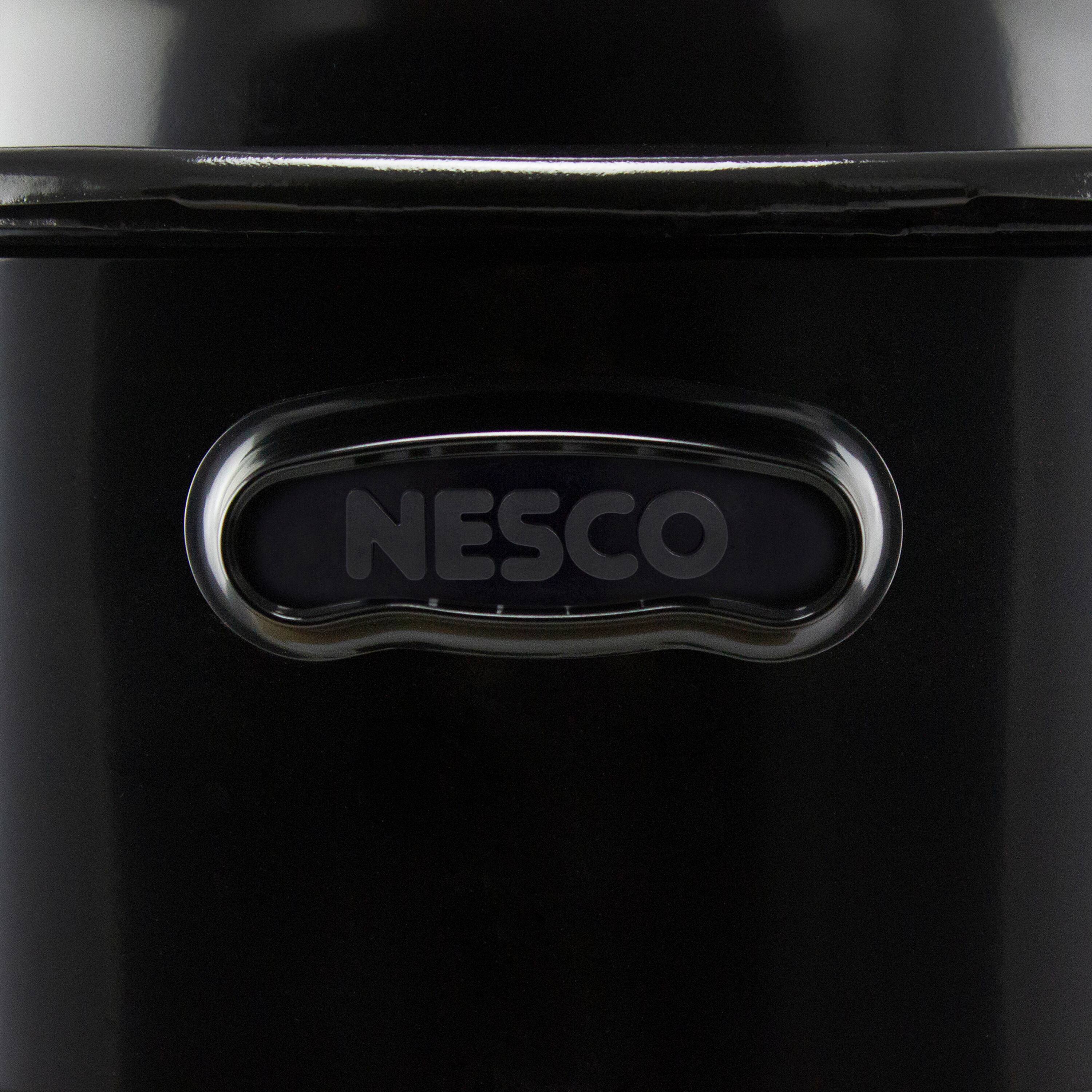 Left. Nesco - 18-qt. Roaster Oven with Porcelain Cookwell - Black.
