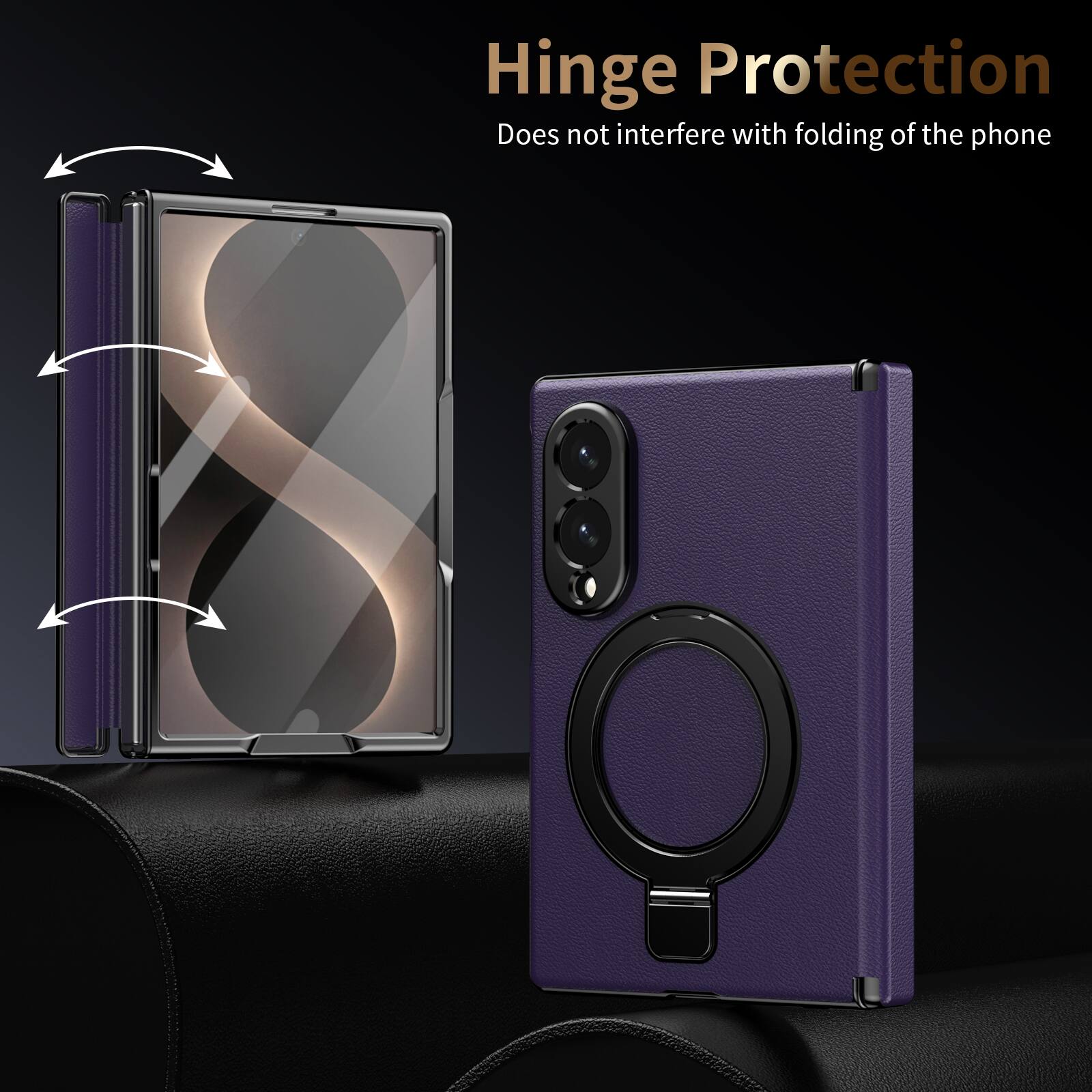 Hinge Protection  
Does not interfere with folding of the phone