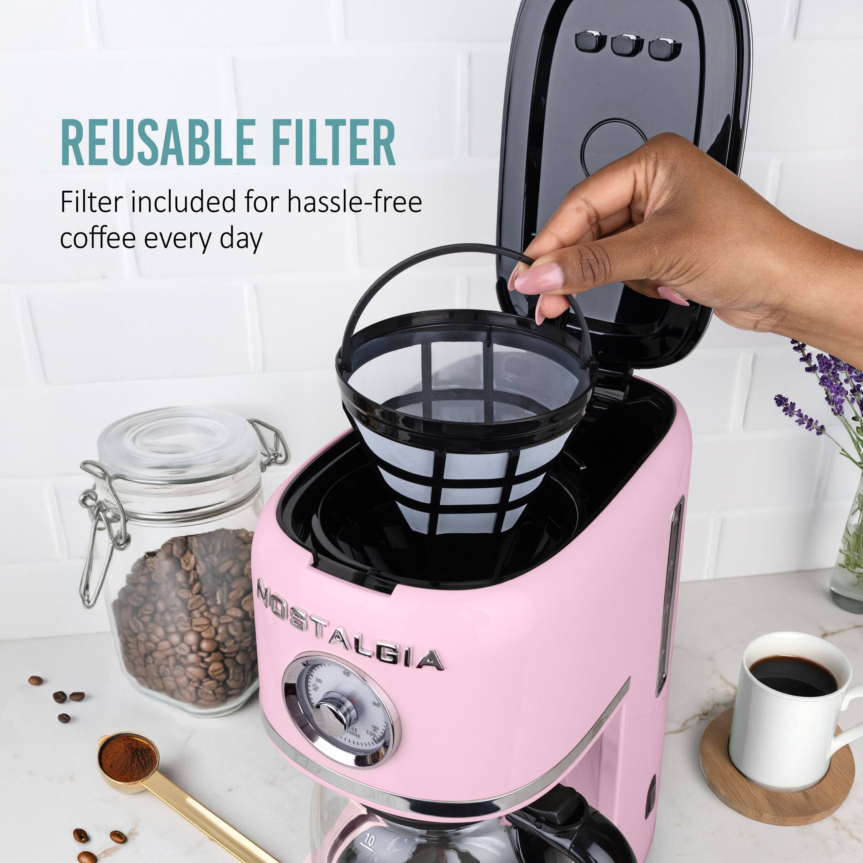 REUSABLE FILTER  
Filter included for hassle-free coffee every day  

NOSTALGIA