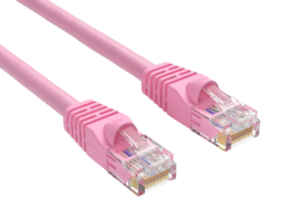 Cable Leader - Cat 6 Ethernet Cable, 24 AWG Snagless RJ45 Patch, Gigabit for Router, Gaming Console, PC, Server Rack - Pink