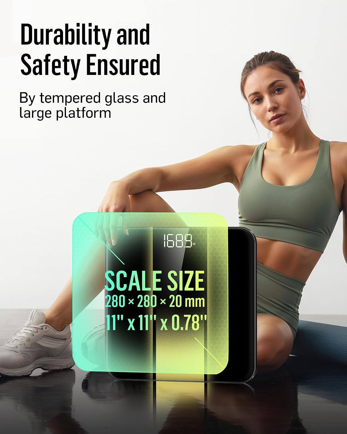 Durability and Safety Ensured By tempered glass and large platform

1689

SCALE SIZE 280 X 280 X 20 mm
11" X 11" X 0.78"