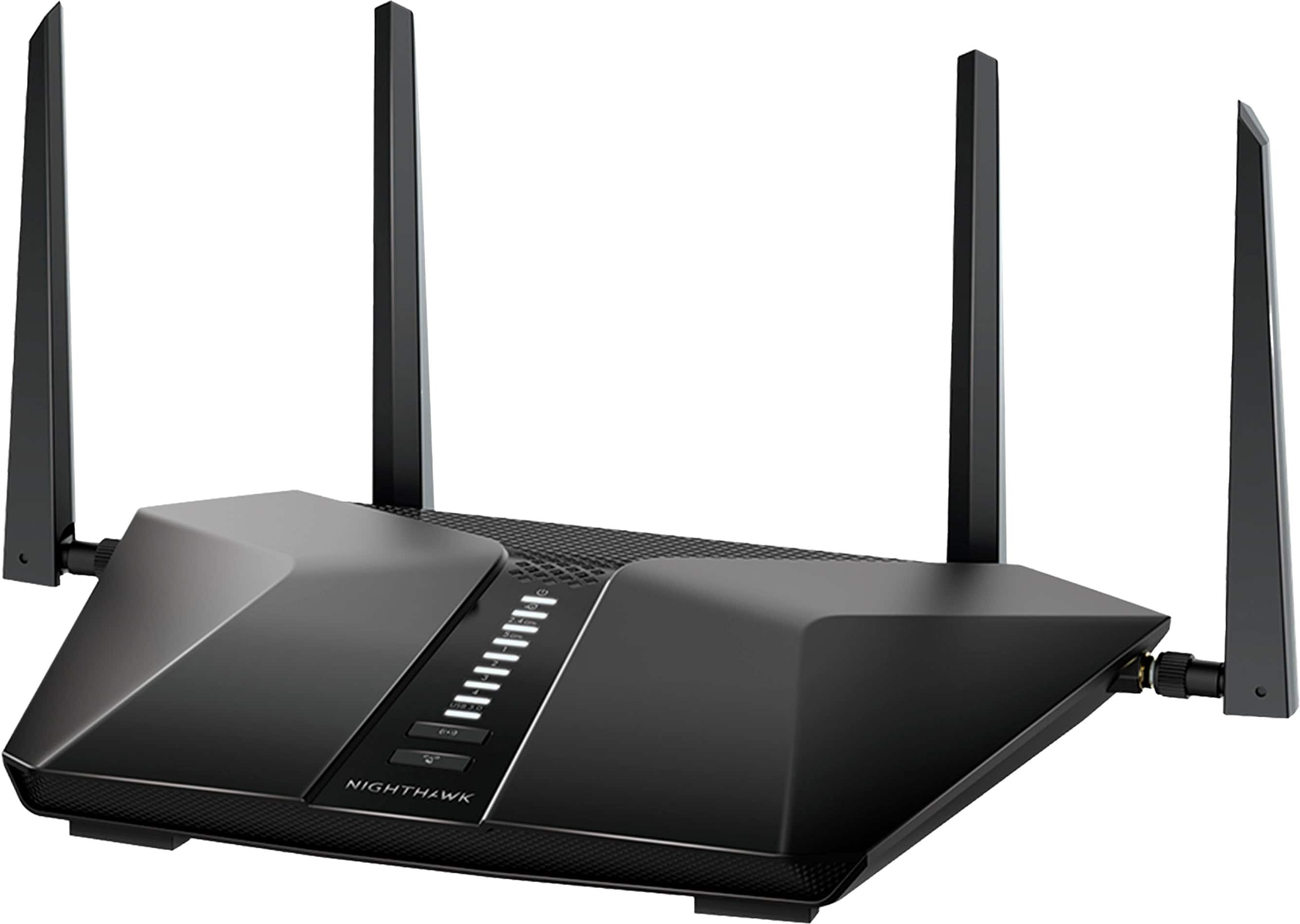 NETGEAR - Nighthawk AX5400 Dual-Band Wi-Fi 6 Router - Black - Left_Zoom