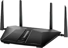 Left. NETGEAR - Nighthawk AX5400 Dual-Band Wi-Fi 6 Router - Black.
