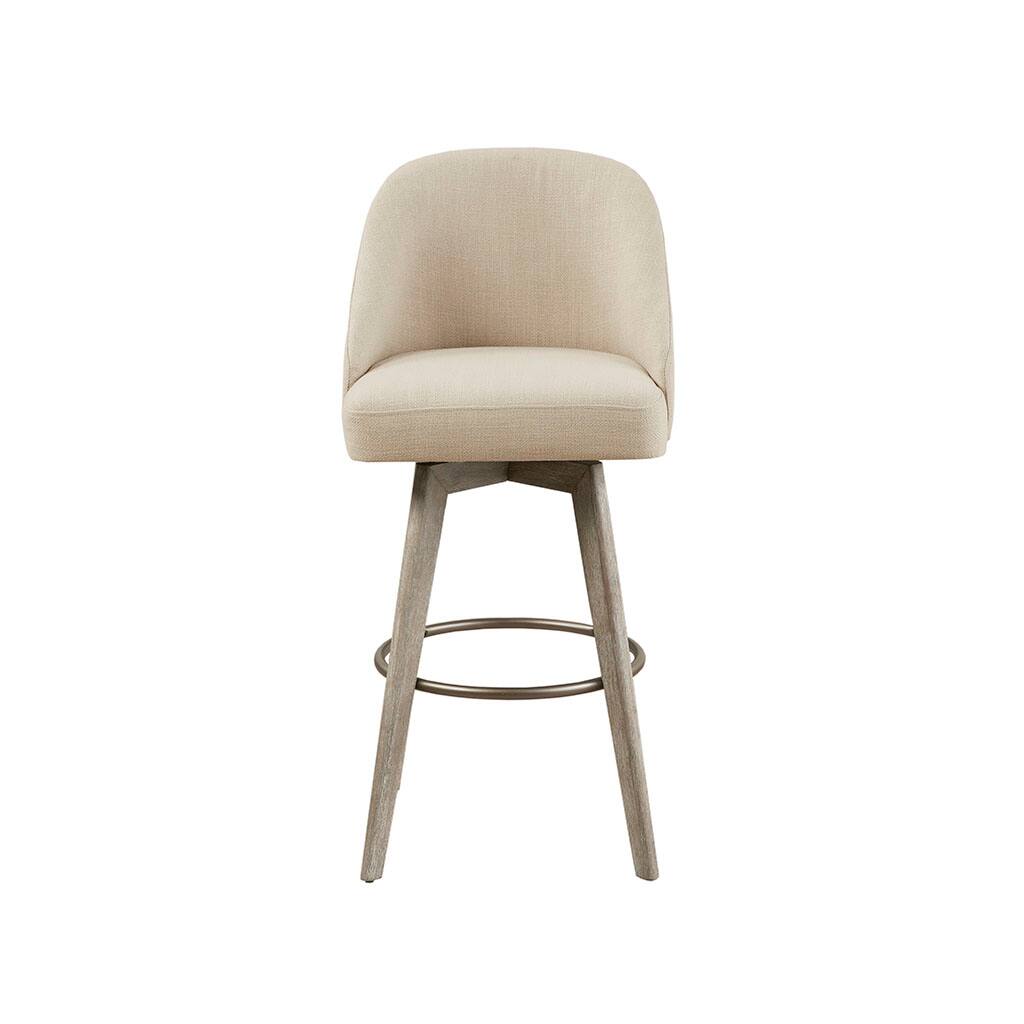 Front. Gracie Mills - Gracie Mills Cathryn Experience Comfort and Style with Our Swivel Seat Bar Stool - Sand.