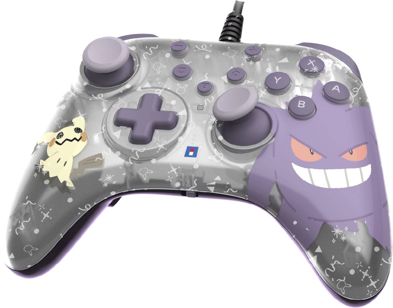 Angle. Hori - HORIPAD Turbo (Gengar & Mimikyu) Wired Controller for Nintendo Switch 2 - Gray.