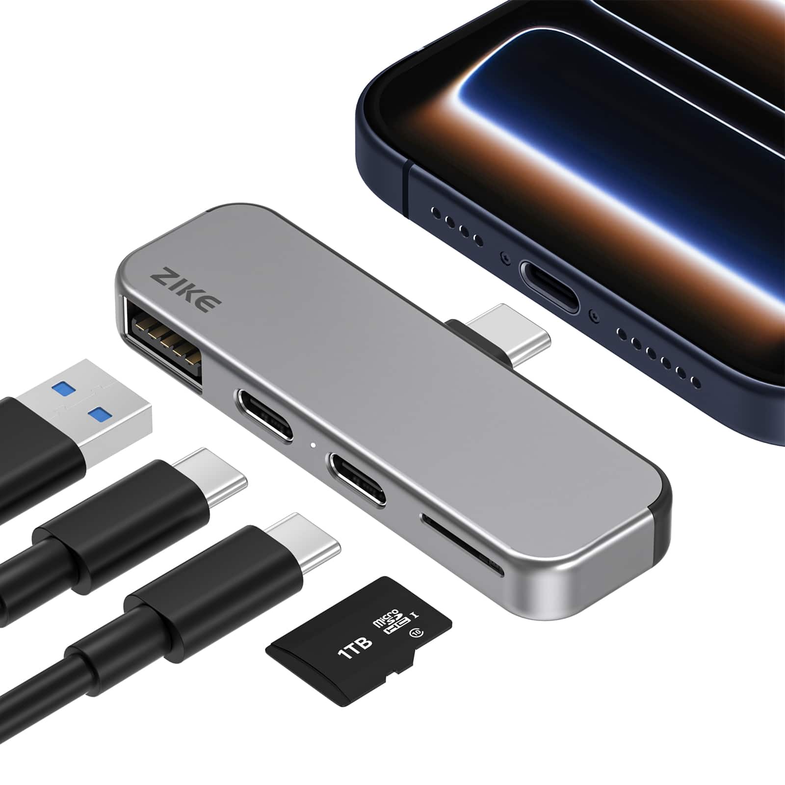 Zike - Z806 USB-C Dock for iPhone 16/15 Series