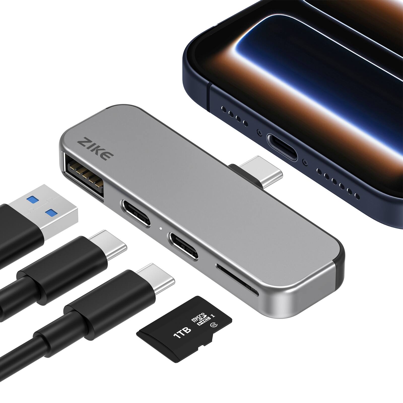 Zike - Z806 USB-C Dock for iPhone 16/15 Series