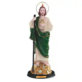 FC Design - 12"H Wealth Saint Jude Standing on Money Holy Figurine Statue Desk Tabletop Home Decor Gift - Multi-Color