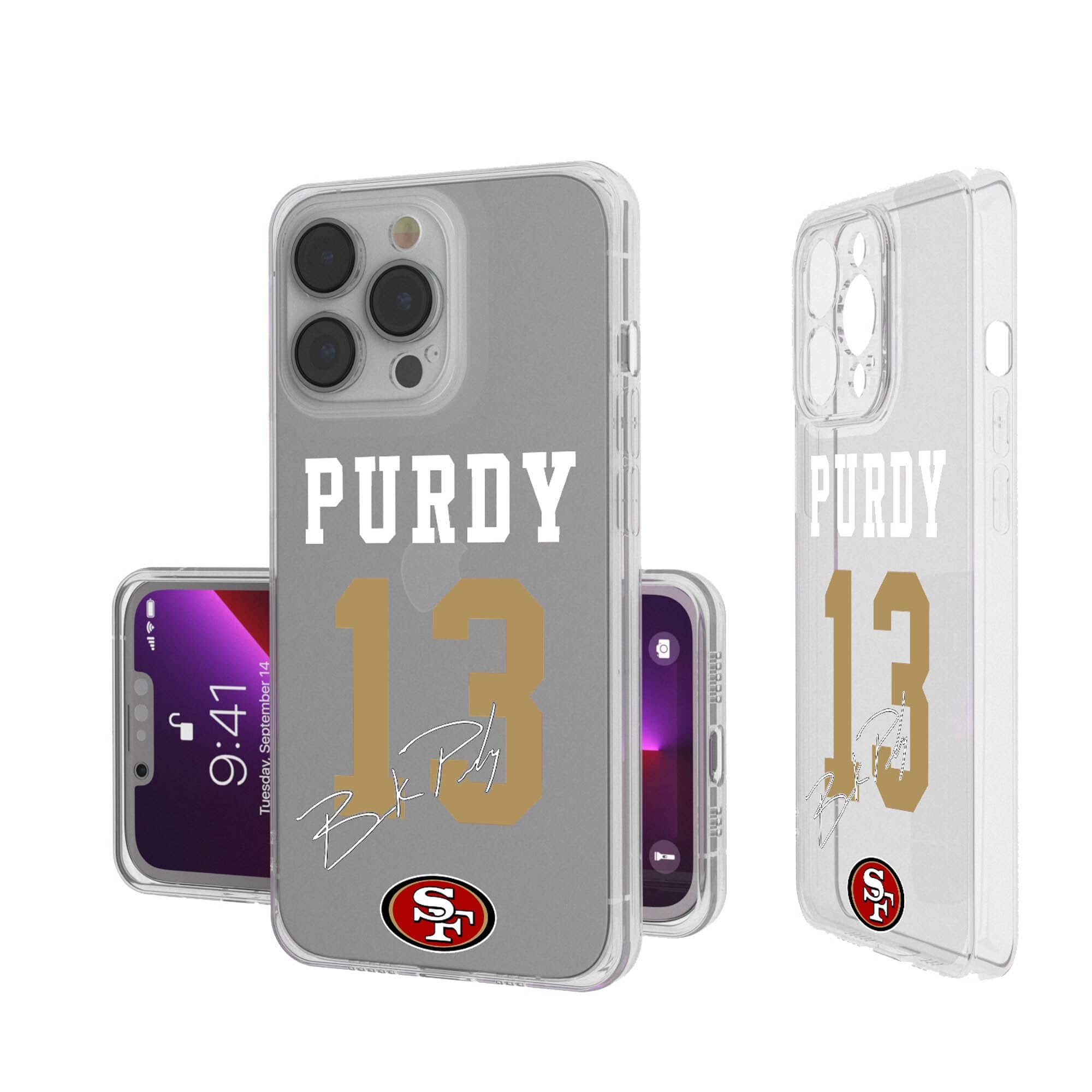 Keyscaper - Brock Purdy San Francisco 49ers iPhone Clear Case - 15 Pro Max - Multicolor