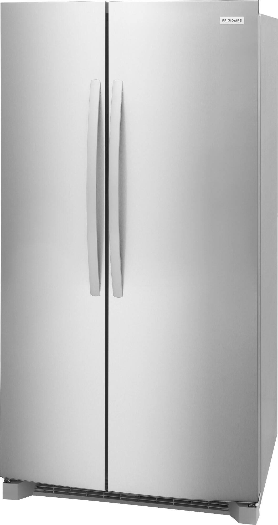 Angle. Frigidaire - 26 Cu. Ft. Standard Depth Side-by-Side Refrigerator with CrispSeal Crispers - Smudge Proof Stainless Steel.