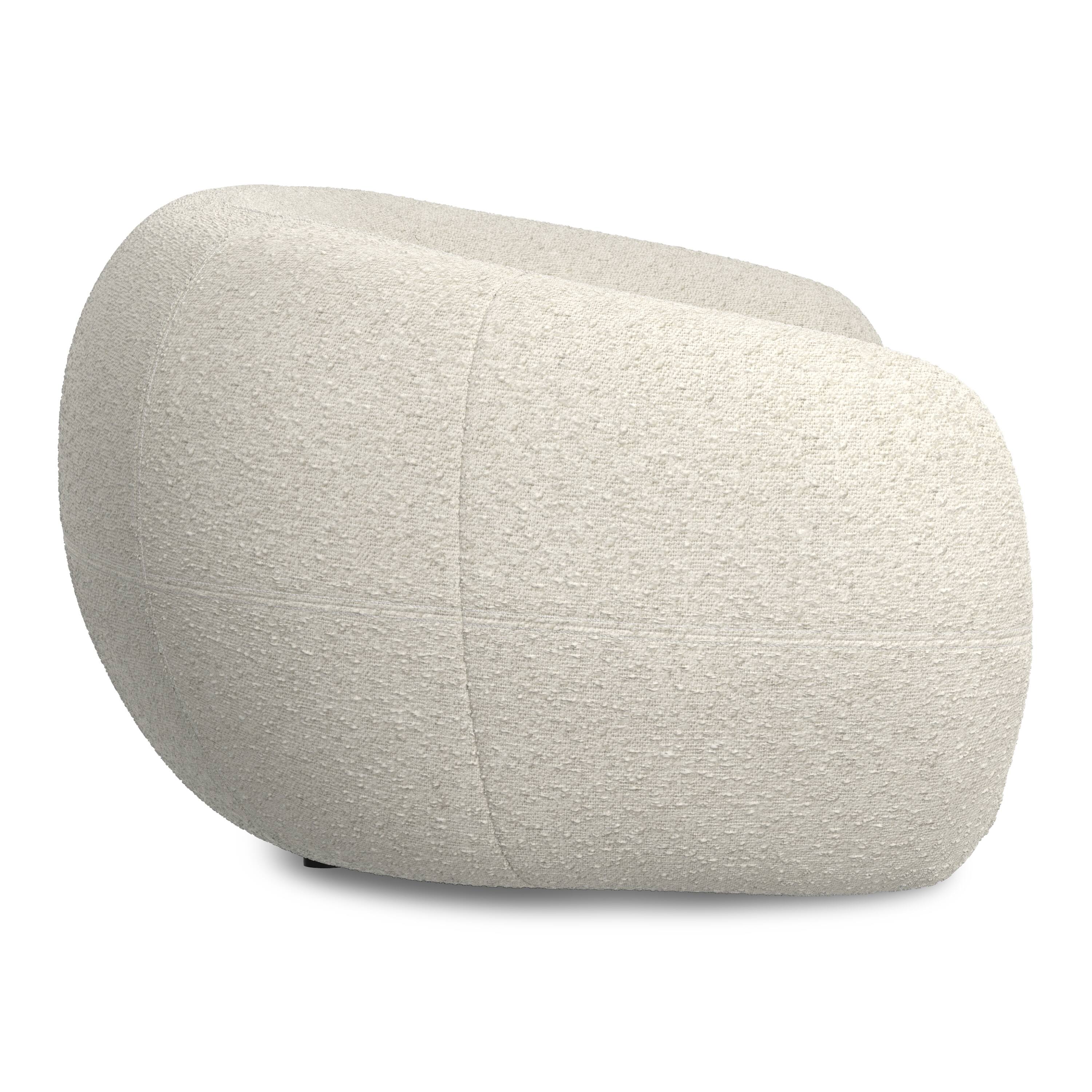 Back. Simpli Home - Sherri 89 inch Wide Contemporary Sofa in Vanilla Cream Boucle Performance Fabric - Vanilla Cream.