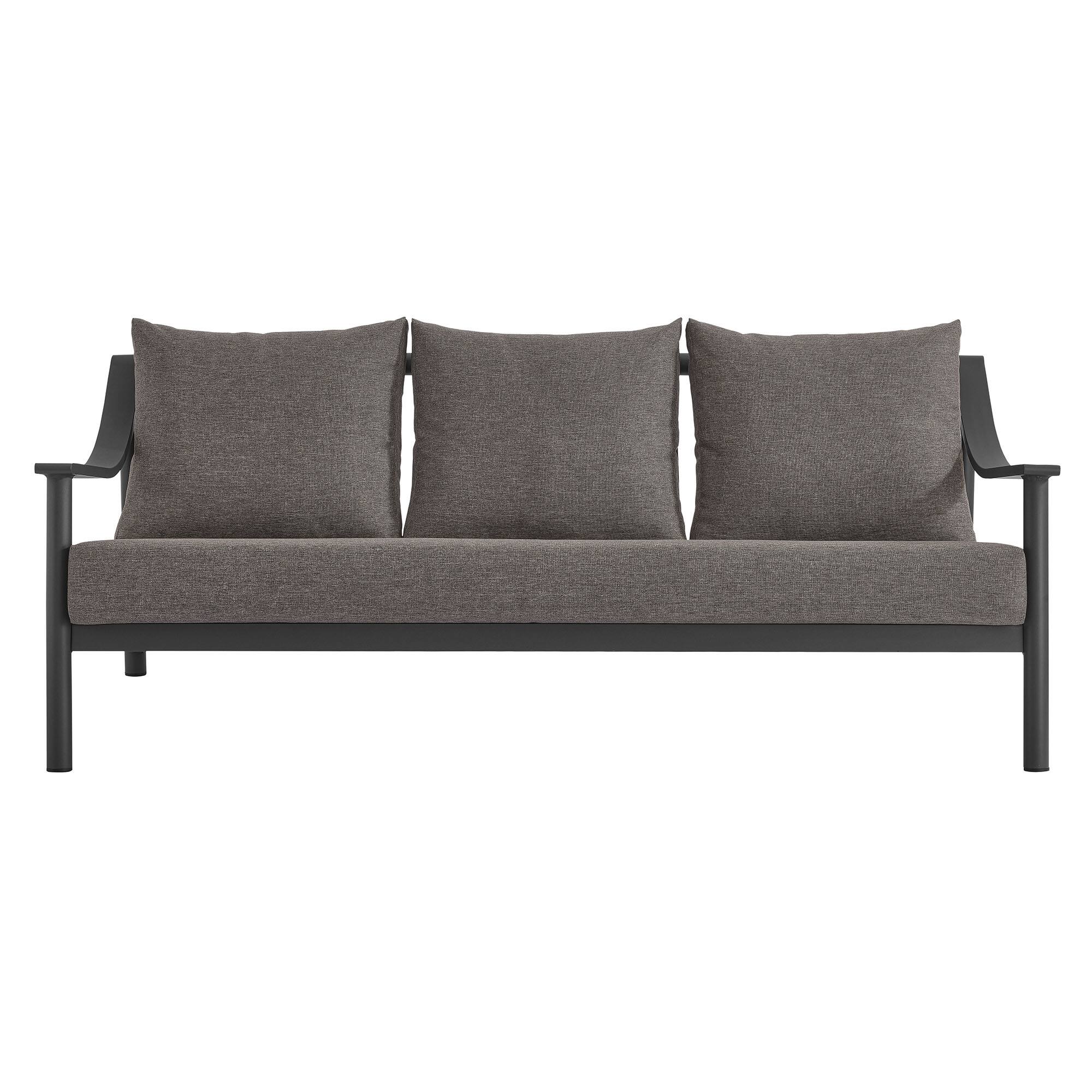 Alt View 4. Modway - Terrace Outdoor Patio Aluminum Sofa by Modway - Carbon Graphite.