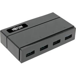 Eaton Tripp Lite Series 4-Port USB 3.x (5Gbps) Hub for Data and USB Charging - USB-A, 2.4A Charging - USB Type B - Black