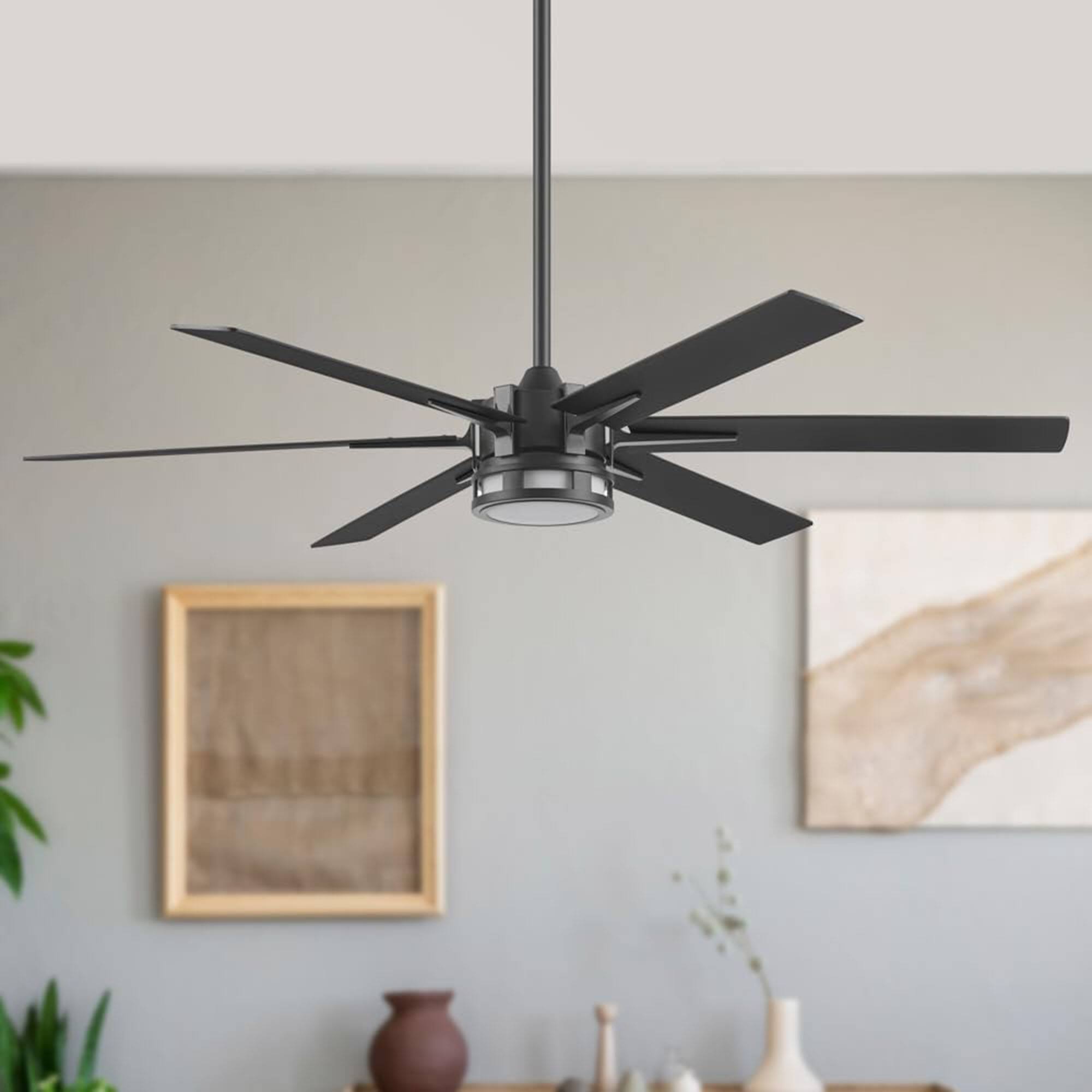 Alt View 7. Honeywell - Honeywell Kaliza Ceiling Fan, Color Changing LED and Remote Control, 60", Black - Black.