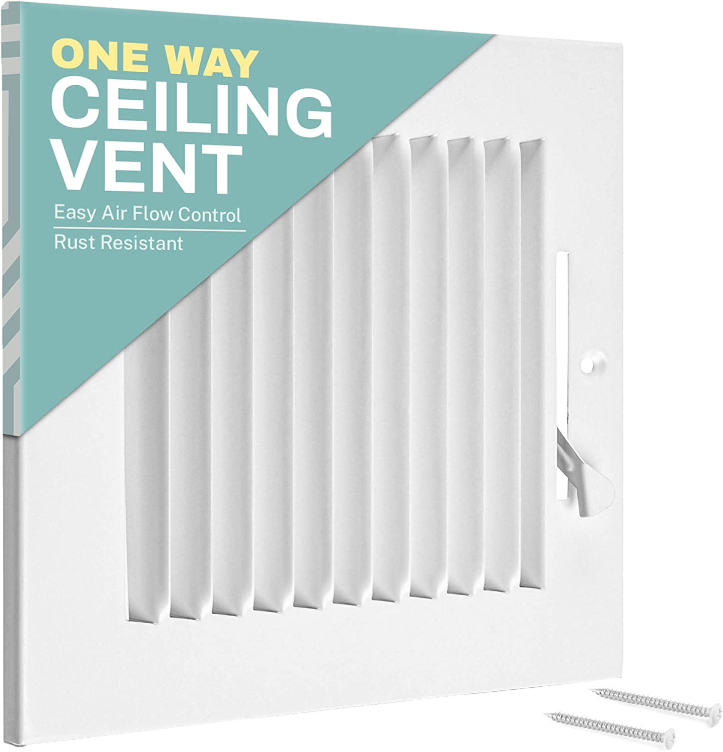 ONE WAY CEILING VENT  
Easy Air Flow Control  
Rust Resistant