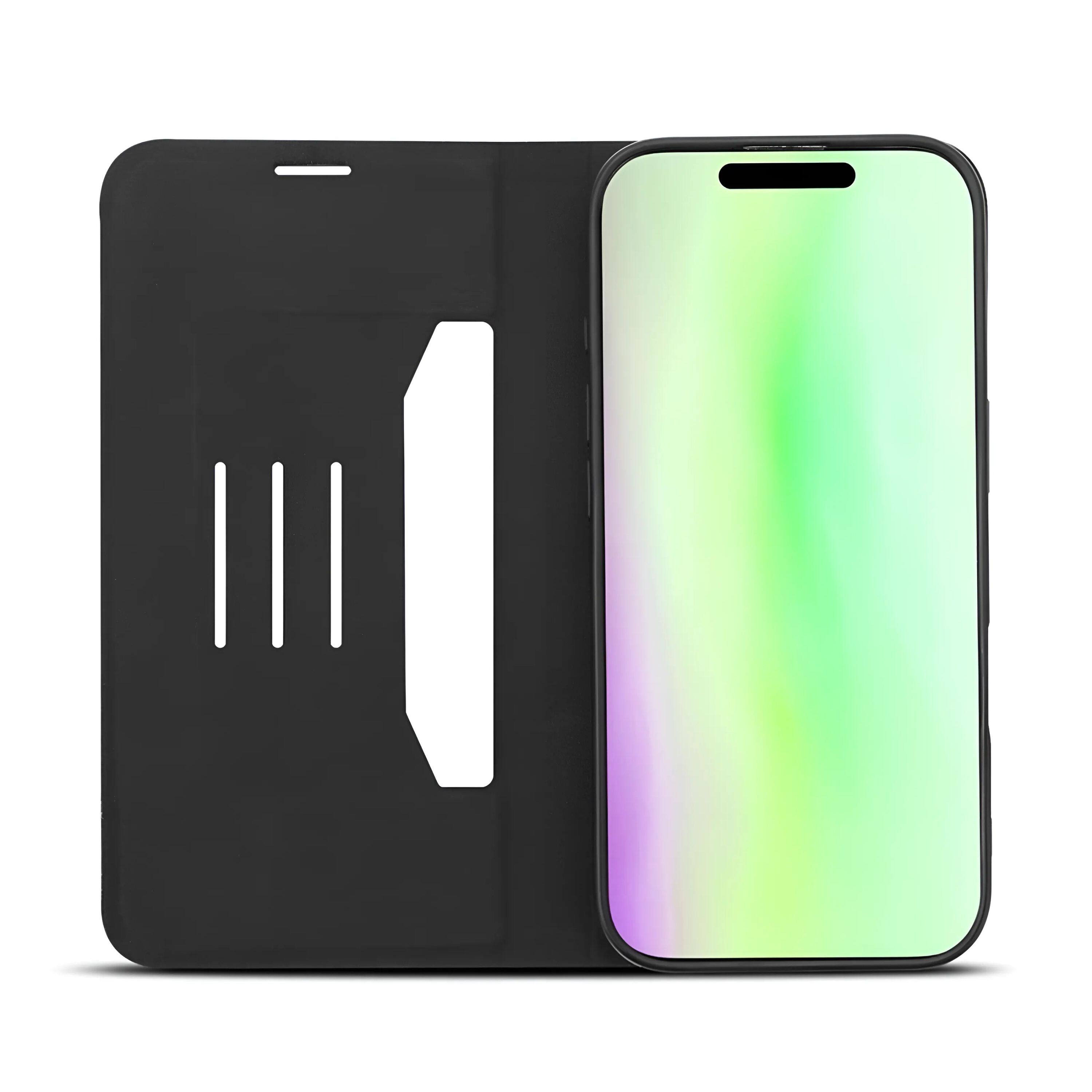 Alt View 1. Kitcheniva - Executive Series Wallet Phone Case For iPhone 17 - Black.