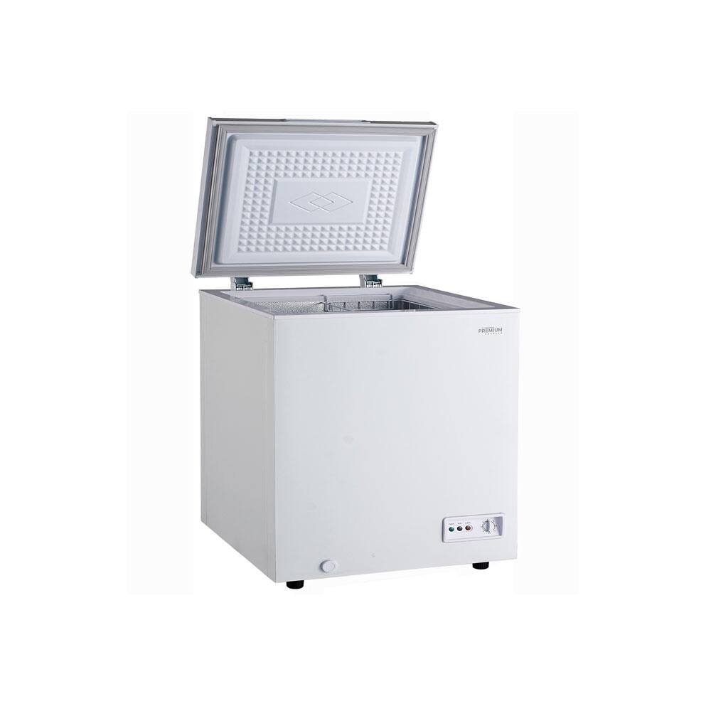 Angle. Premium Levella - 5.0 cu. ft Chest Freezer in White - White.