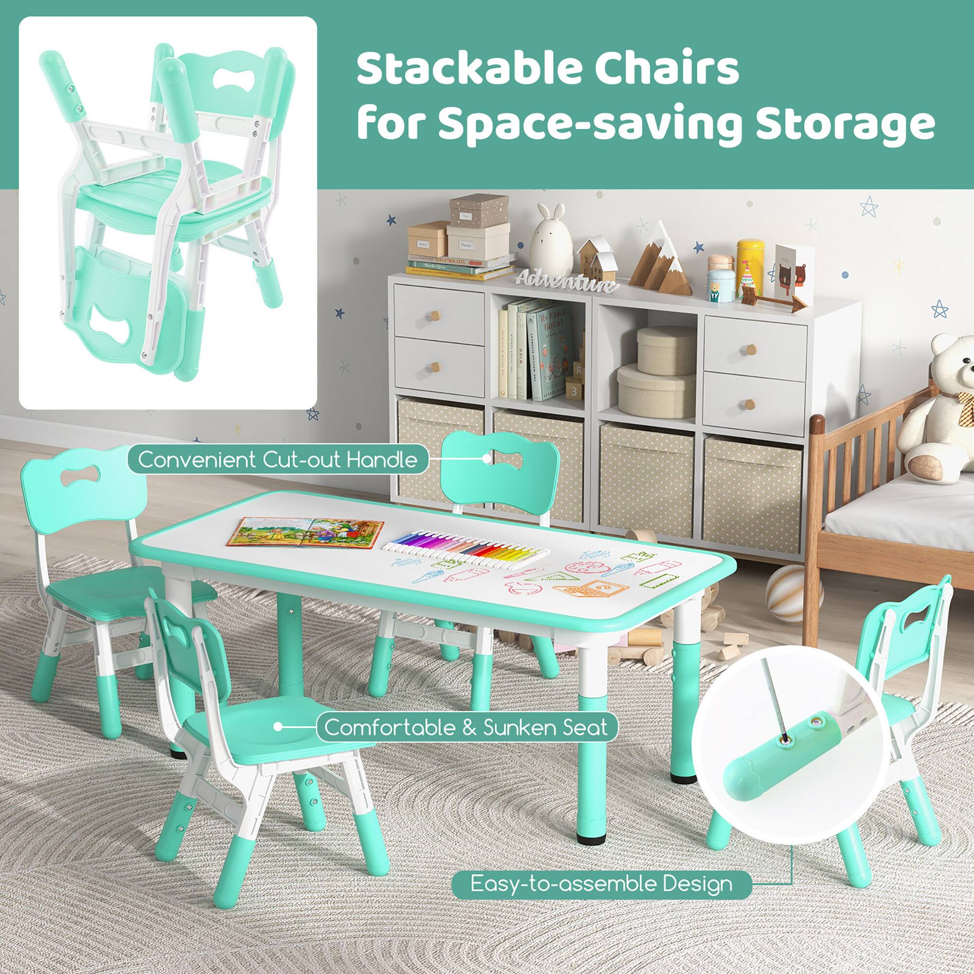 Stackable Chairs for Space-saving Storage

Convenient Cut-out Handle

Comfortable & Sunken Seat

Easy-to-assemble Design