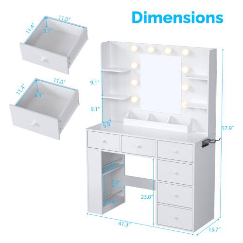 11.4" 11.0" 3.7" Dimensions 11.4" 4.3" 11.0" 9.1" 9.1" 5.5" 57.9" 14.2" 5.3" 11.4" 23.0" 41.3" 15.7"