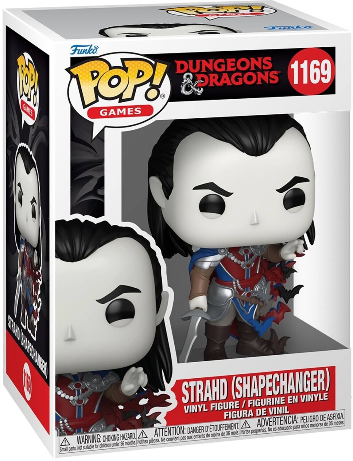 Funko POP! GAMES  
Dungeons & Dragons  
1169  
Strahd (Shapechanger)  
Vinyl Figure / Figurine en Vinyle / Figura de Vinil  

WARNING: CHOKING HAZARD. Small parts. Not suitable for children under 36 months.  
ADVERTENCIA: PEORIGRO DE ASFIXIA. Partes pequeñas. No es adecuado para niños menores de 36 meses.  
ATTENTION: DANGER D’ÉTOUFFEMENT. Petites pièces. Ne convient pas aux enfants de moins de 36 mois.