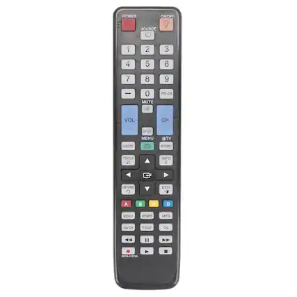 POWER ON/OFF
SOURCE
1 2 3 4 5 6 7 8 9 0 MUTE
PRE-CH VOL CH
LIST MENU @TV CONTENT INTERNET TOOLS INFO RETURN EXIT
A B C D MEDIA.P HOTAPPS MTS FAVCH P.SIZE CC
BN59-D1D76A