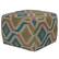 Angle. Simpli Home - Johanna Square Pouf - Multi-Color.