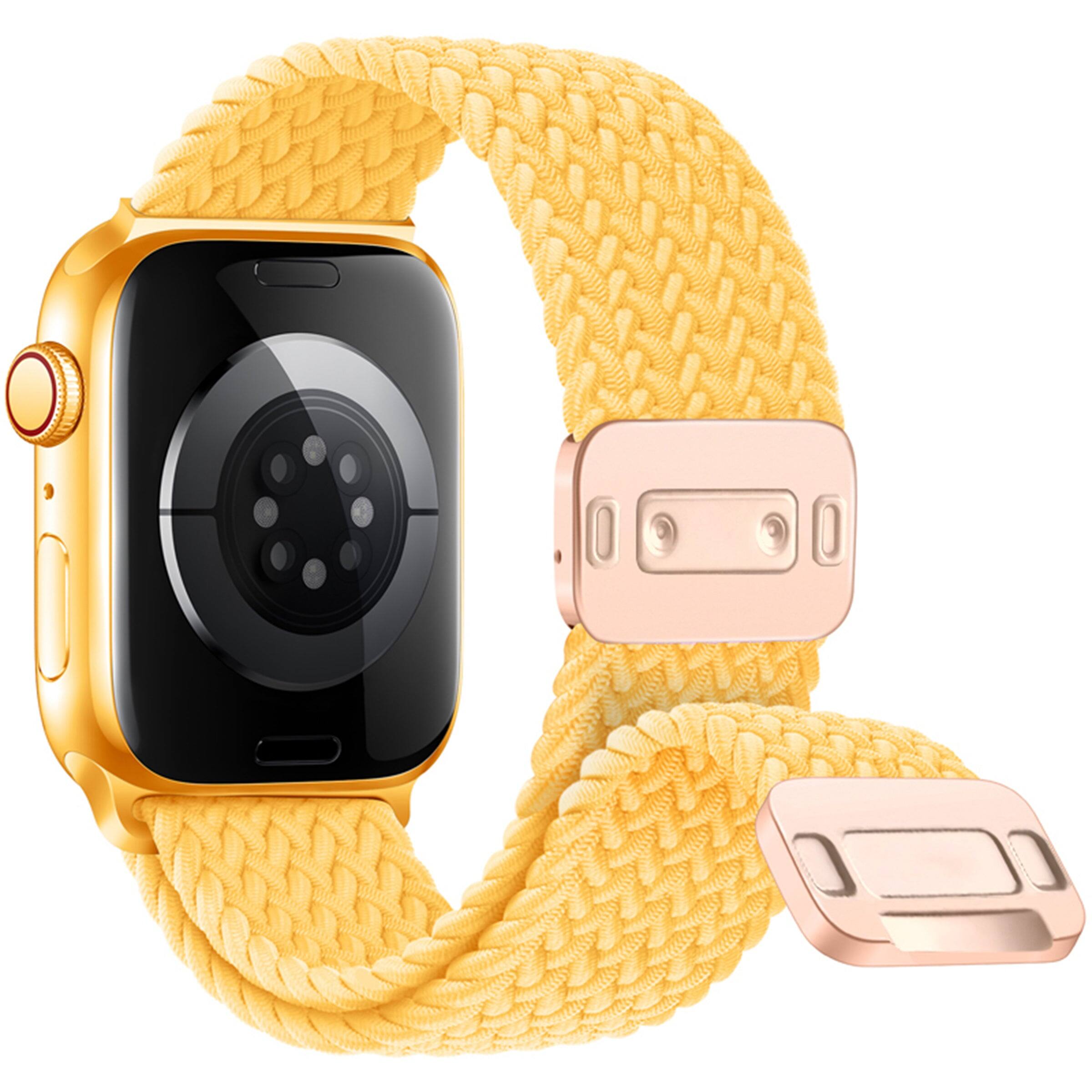 Waloo Braided Nylon Magnetic Loop Band For Apple Watch Sunshine - Best Buy