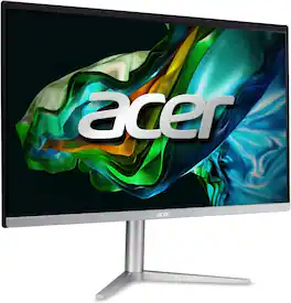 Acer - Refurbished Excellent - Aspire C24-1300-UR31 All-in-One PC 23.8" FHD 1920x1080 AMD Ryzen 3 7320U 8GB RAM 512GB SSD - Sleek Silver and Black