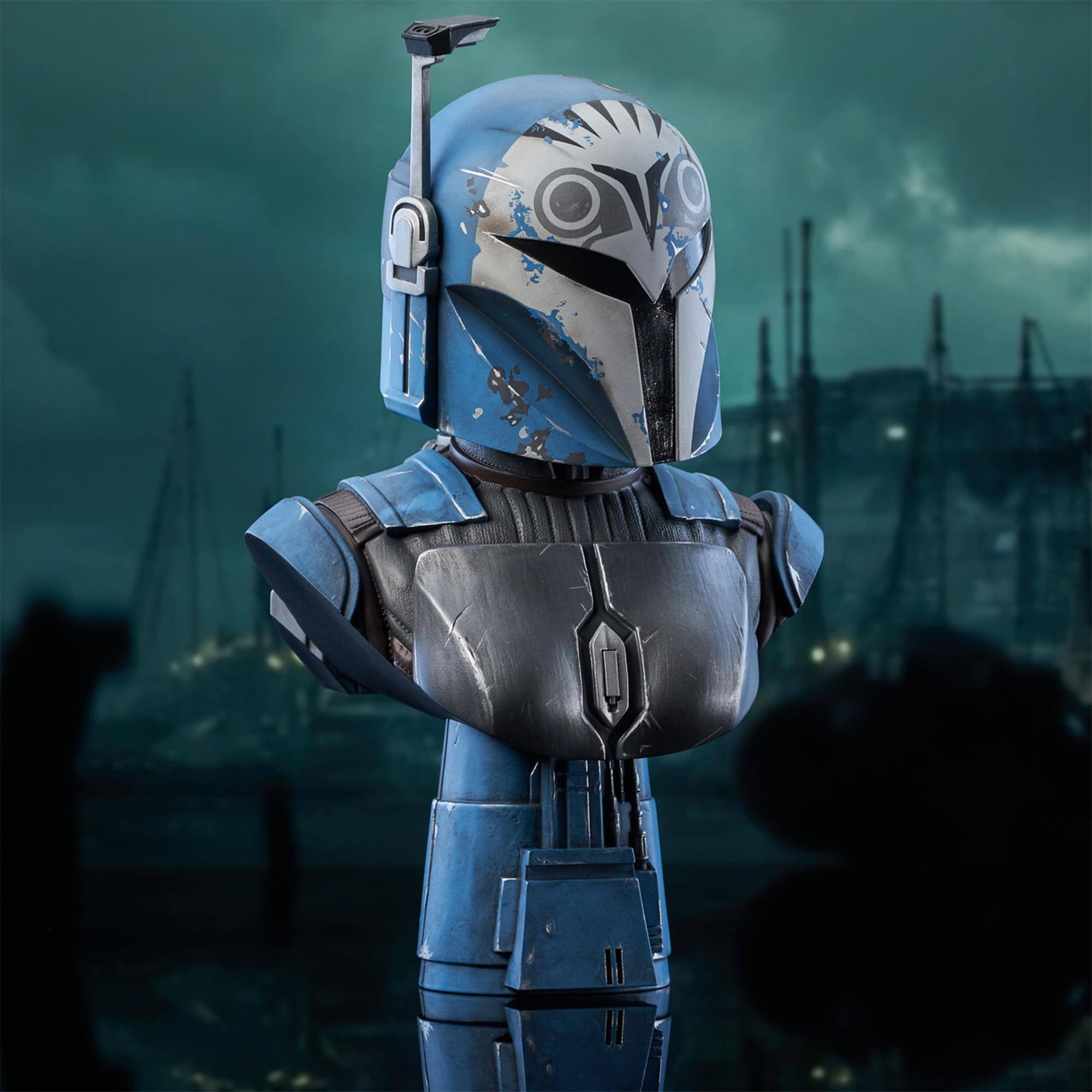 Alt View 2. Star Wars - Star Wars Legends In 3D 10 Inch Bo-Katan Kryze 1/2 Scale Resin Bust - Blue.