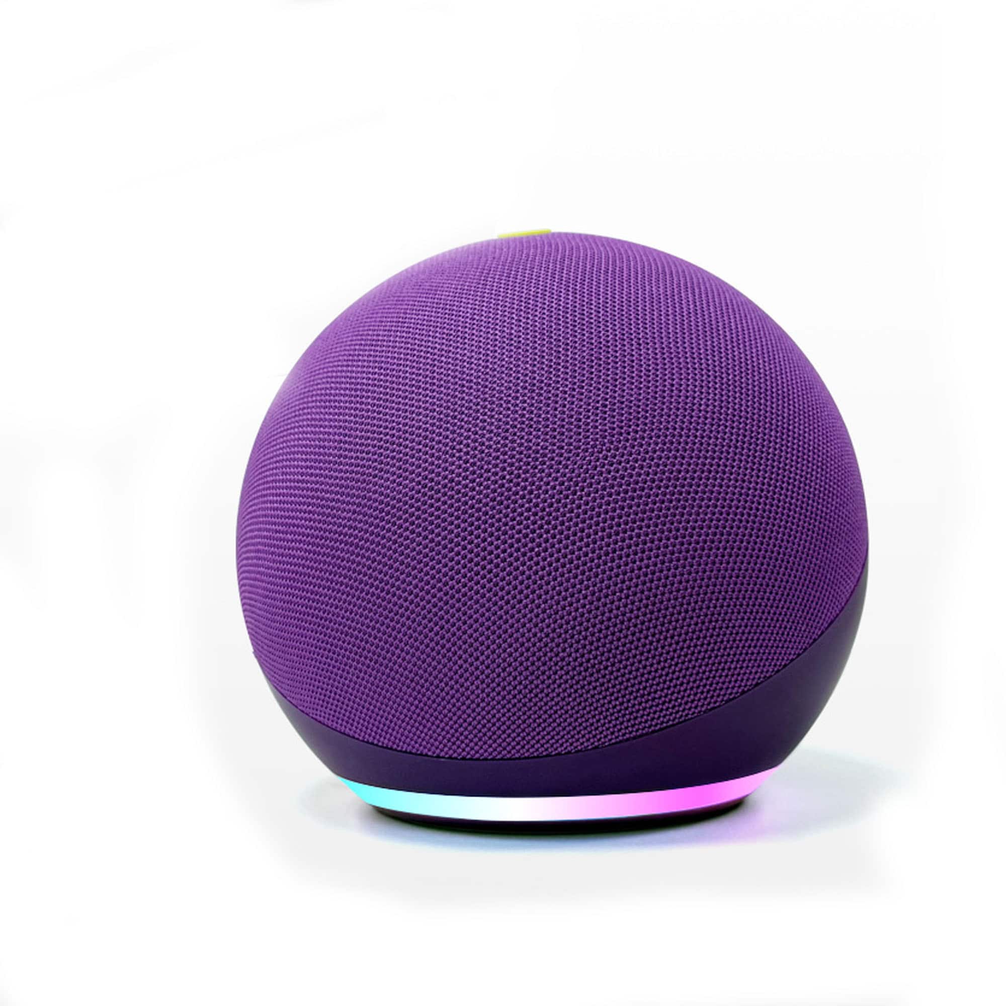 YONWAY - Spherical Smart Bluetooth Speaker, Subwoofer Wireless Speaker, Card-insertion Outdoor Small Speaker with Colorful Lights - Purple