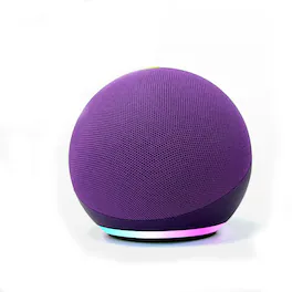 YONWAY - Spherical Smart Bluetooth Speaker, Subwoofer Wireless Speaker, Card-insertion Outdoor Small Speaker with Colorful Lights - Purple