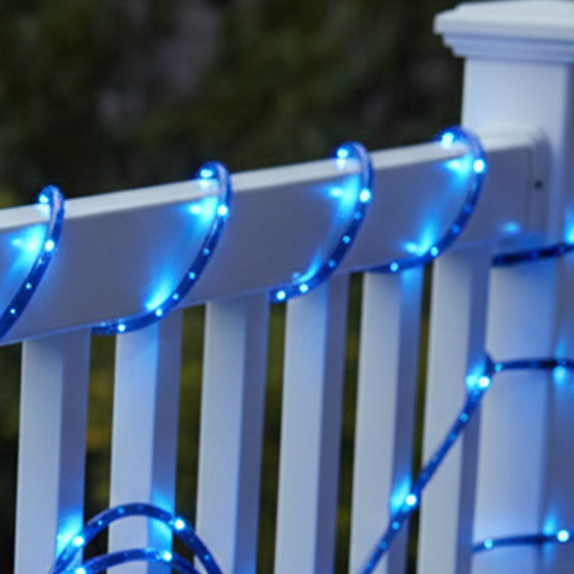 Alt View 2. Northlight - Flexible Incandescent Outdoor Christmas Rope Light - Blue - 100' Blue Wire - Blue.