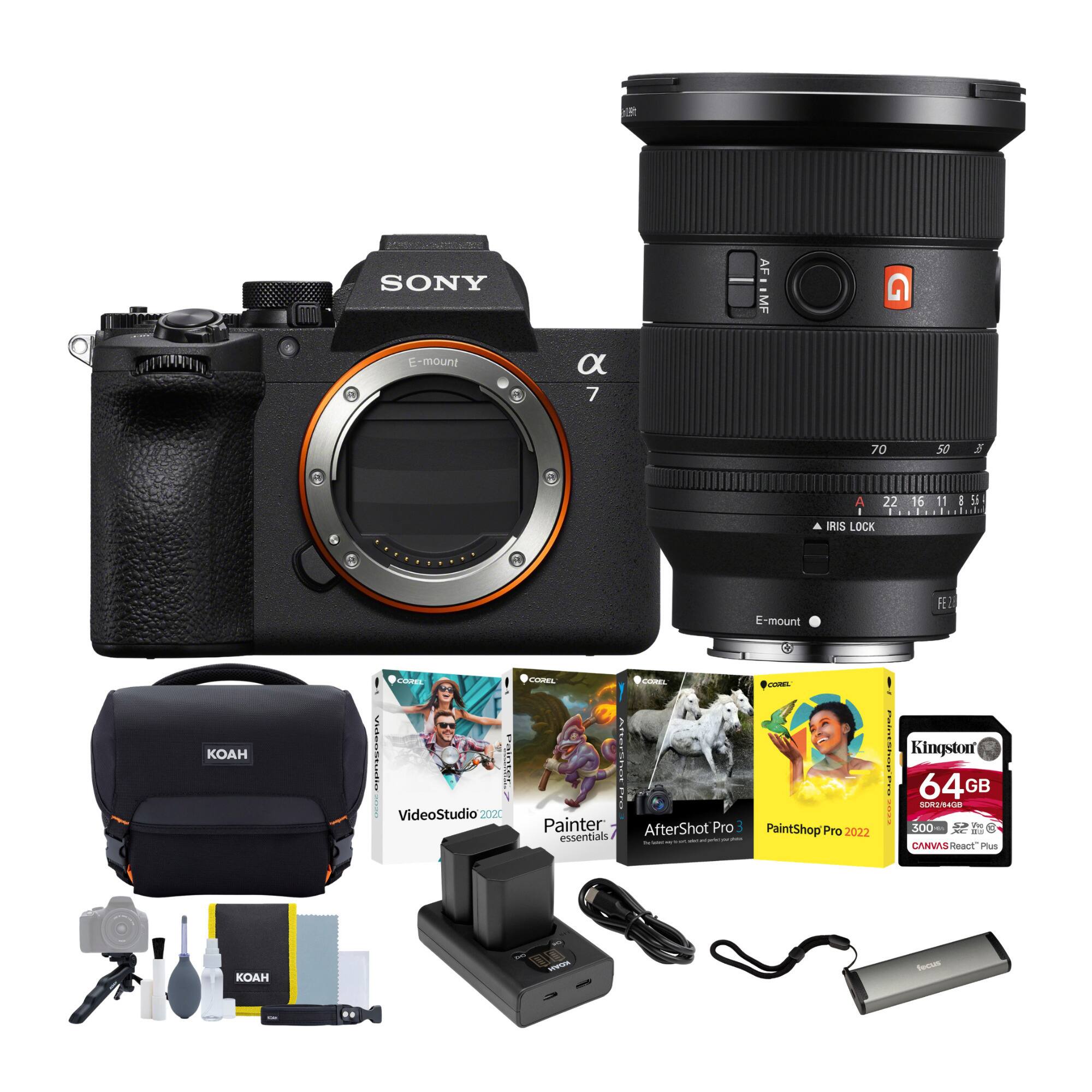 SONY α7 E-mount  
AF MF  
70-50 5.6  
IRIS LOCK  
16  
1:1 E-mount  
F  
KOAH  
VideoStudio 2022  
Painter AfterShot Pro 3 essentials  
PaintShop Pro 2022  
Kingston 64GB  
CANVAS React Plus  
KOAH