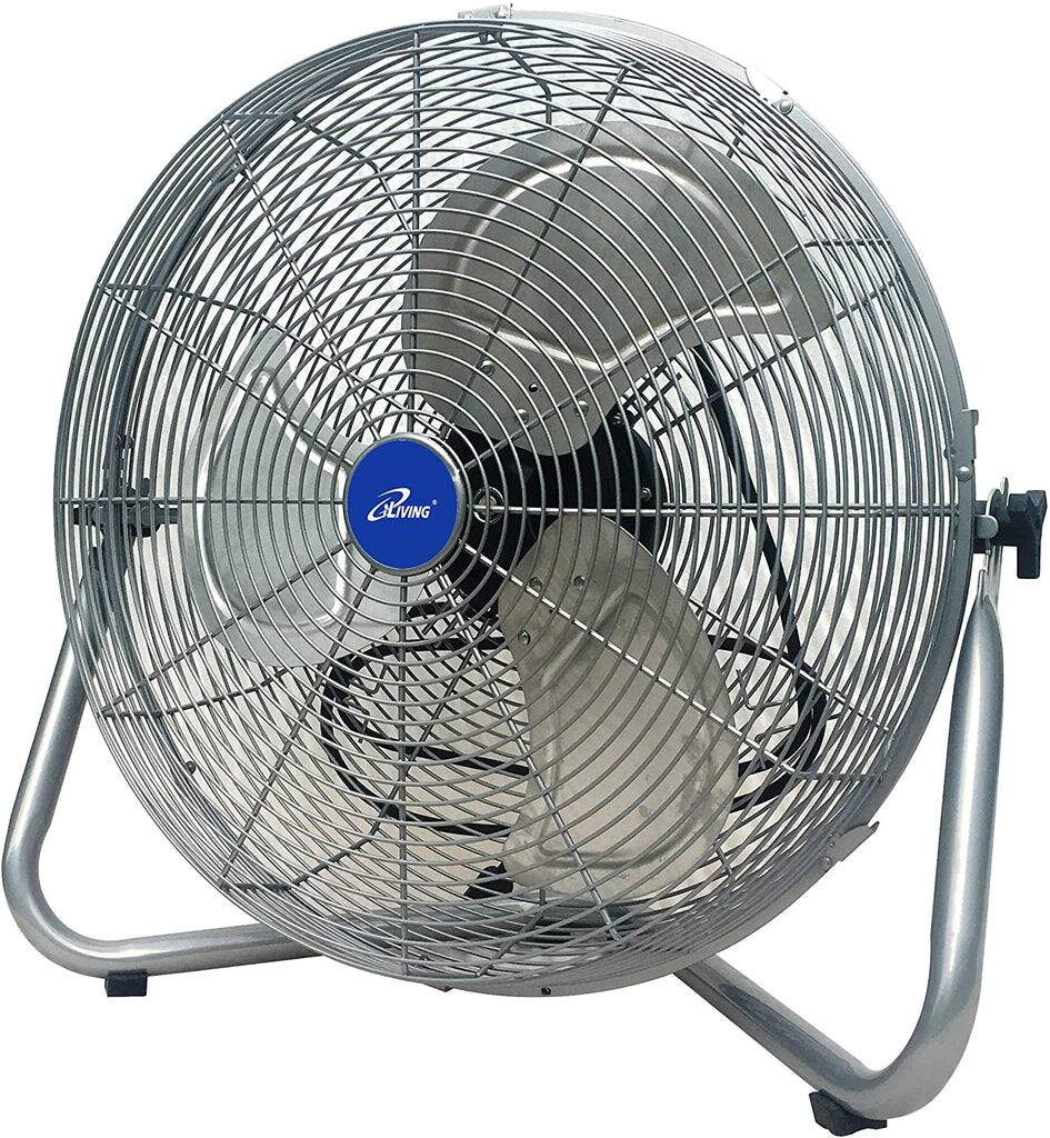 Alt View 1. iLIVING - 20 Inch Super Turbo High Velocity Floor Fan - Silver.