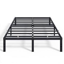 Songmics Home - Full Metal Bed Frame 14 Inches Tall, 1100 lb Weight Capacity, with Under-Bed Storage, Easy Setup,Heavy-Duty Platform Bed - Matte Black