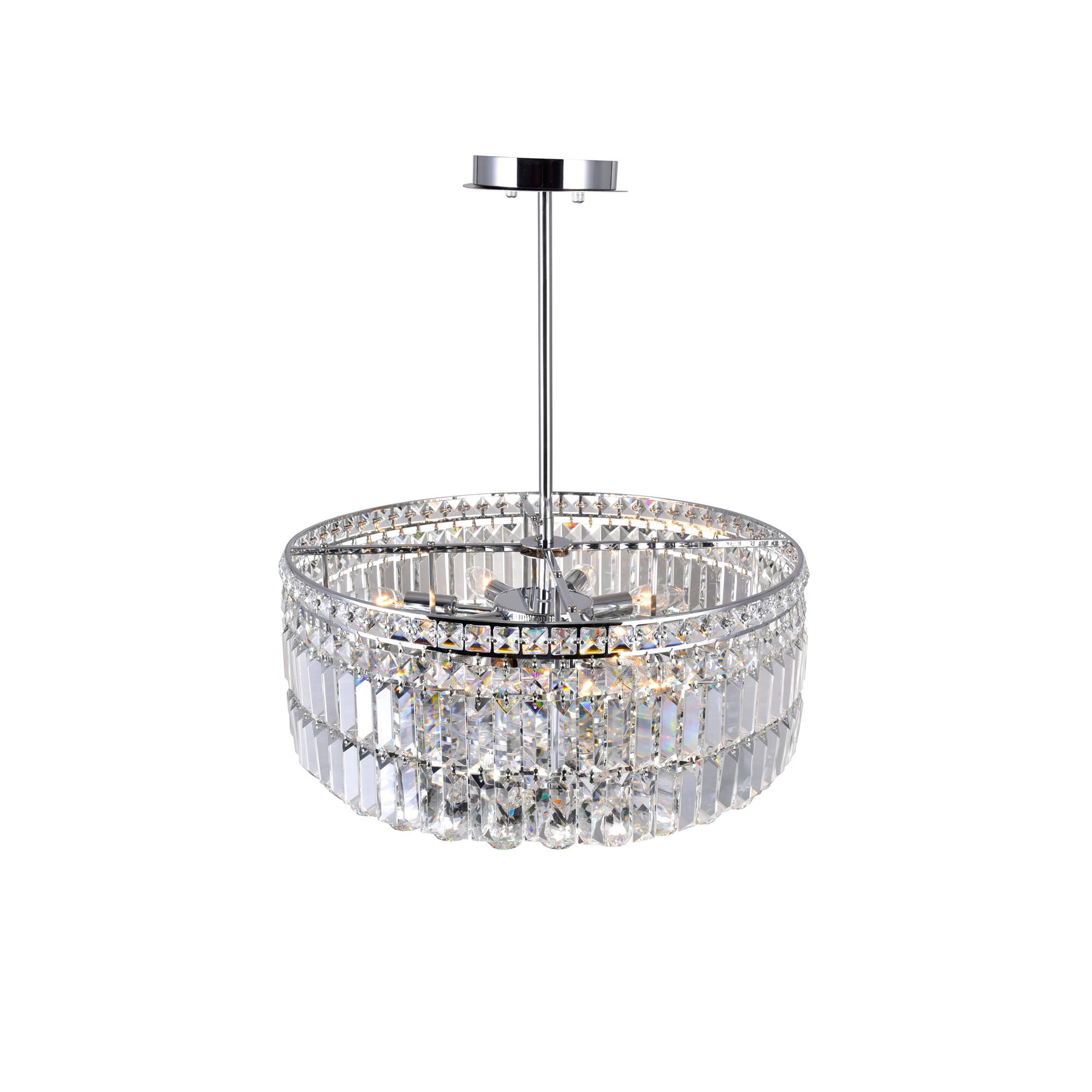 Angle. CWI Lighting - Colosseum 8 Light Down Chandelier With Chrome Finish - Chrome.