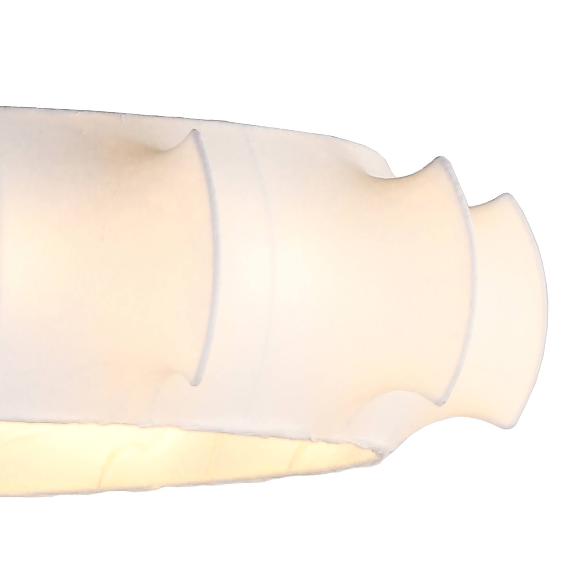 Alt View 7. Perimost - 30" Farmhouse White Silk 3-blade Fandelier Ceiling Fan with Light and Remote - Gold.