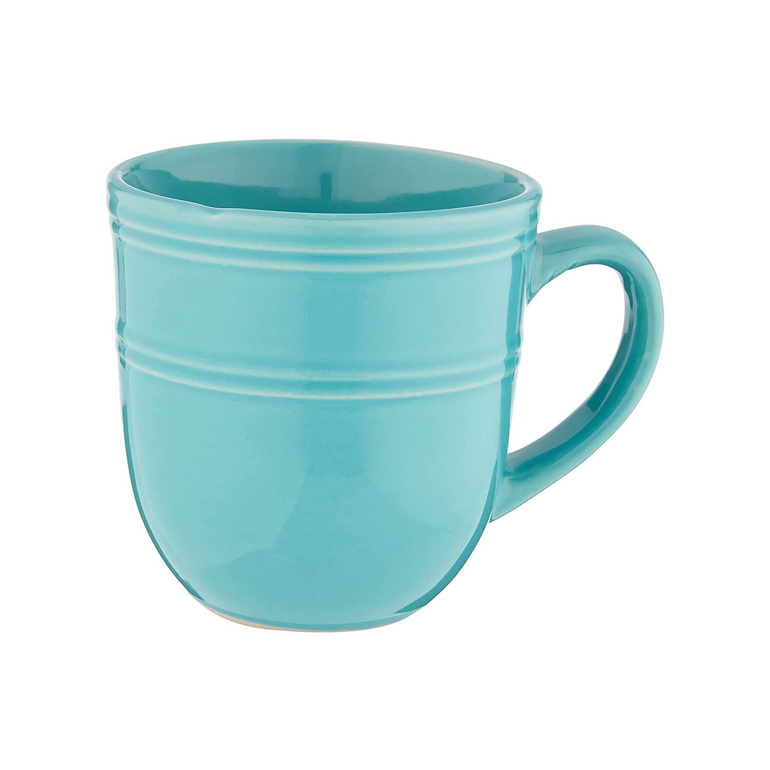 Back. American Atelier - Madelyn Turquoise Square 16 PC Set - Blue.