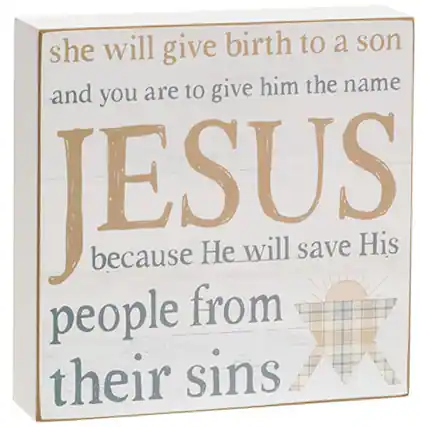 she will give birth to a son and you are to give him the name JESUS because He will save His people from their sins