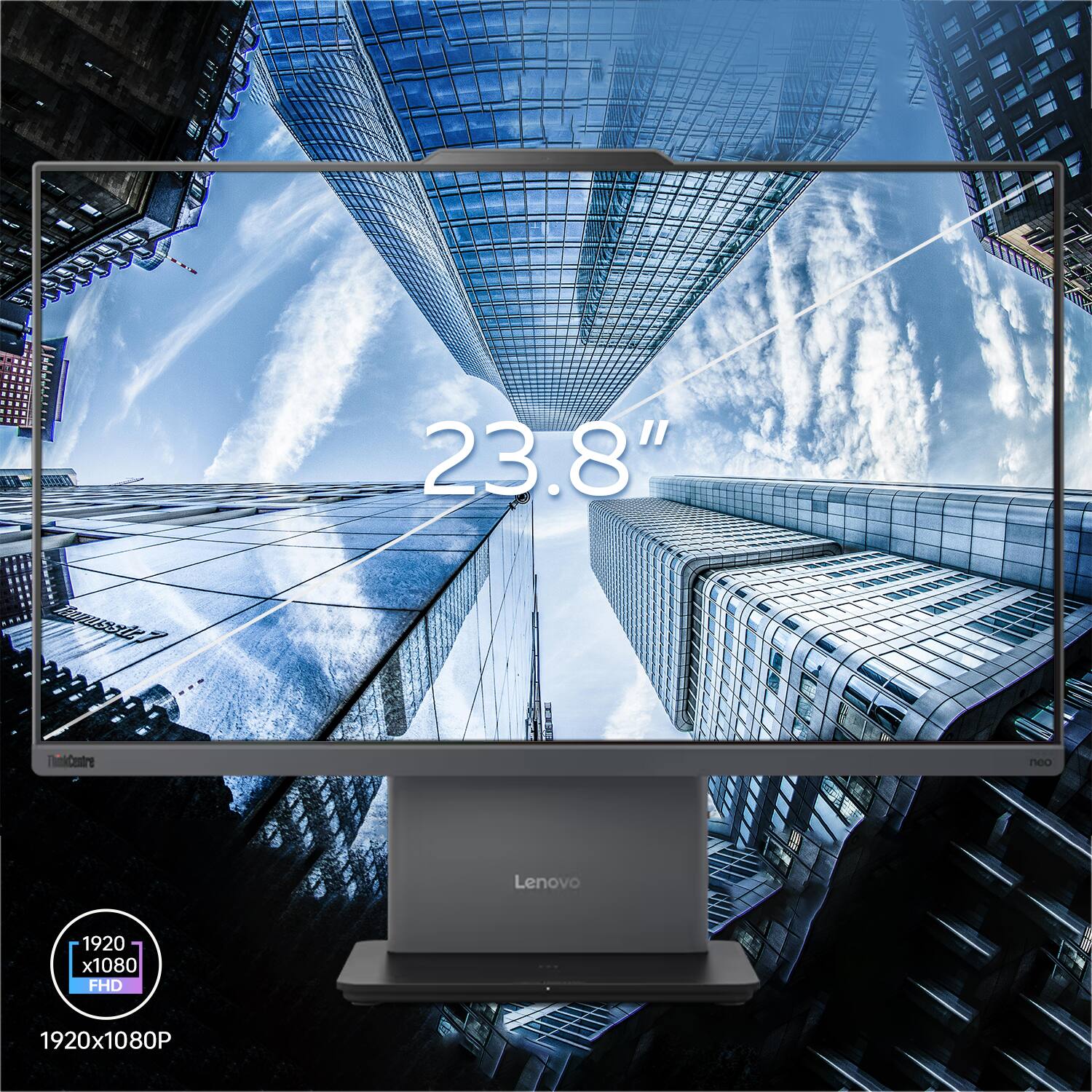 23.8" Lenovo ThinkCentre neo  
1920 x 1080 FHD  
1920x1080P
