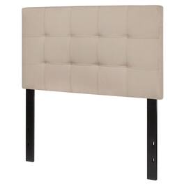 Hivvago - Twin size Modern Taupe Fabric Upholstered Headboard - Beige