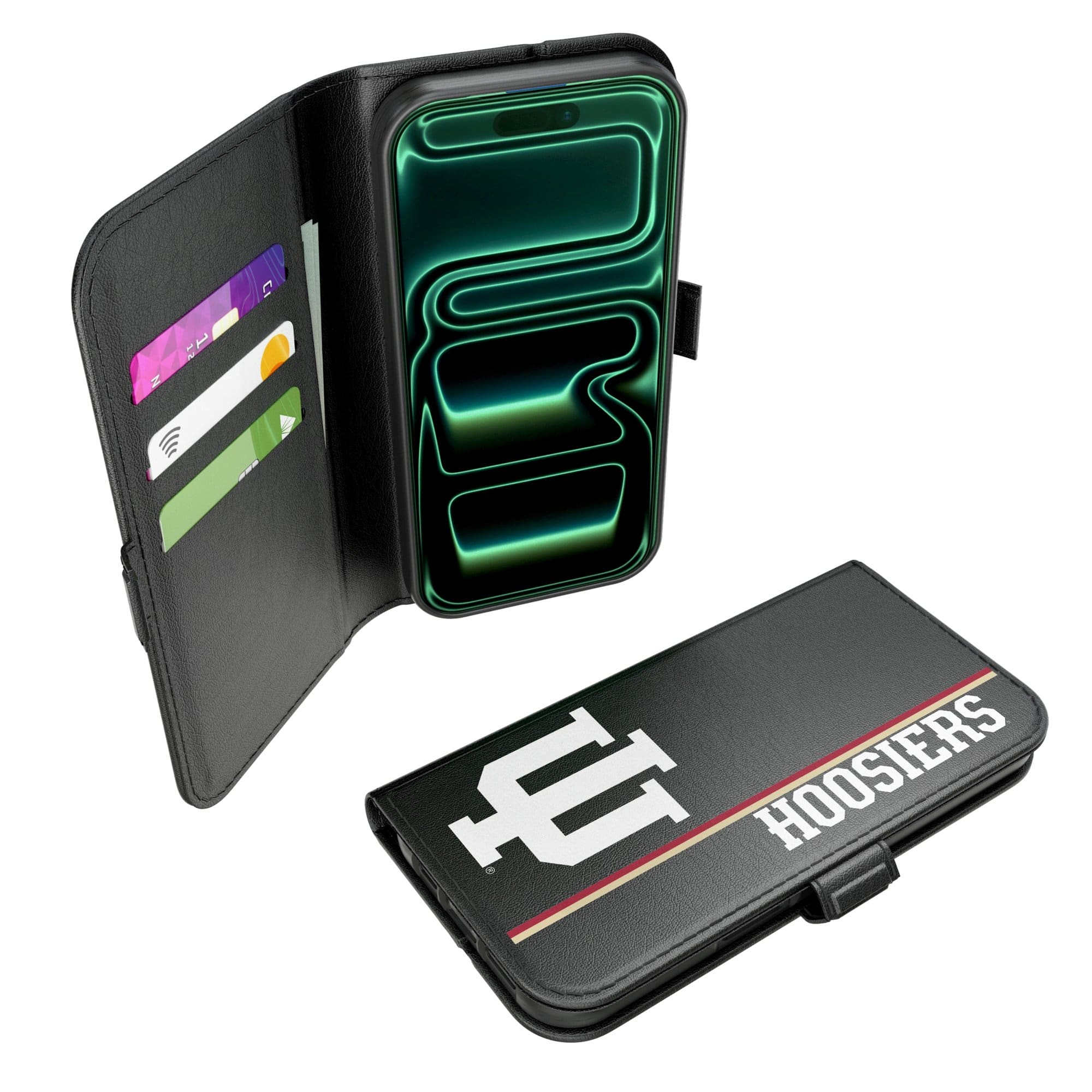 Keyscaper - NCAA - Indiana Hoosiers iPhone Folio 2.0 Case - 17 Pro - Black price history on PriceWatchPro