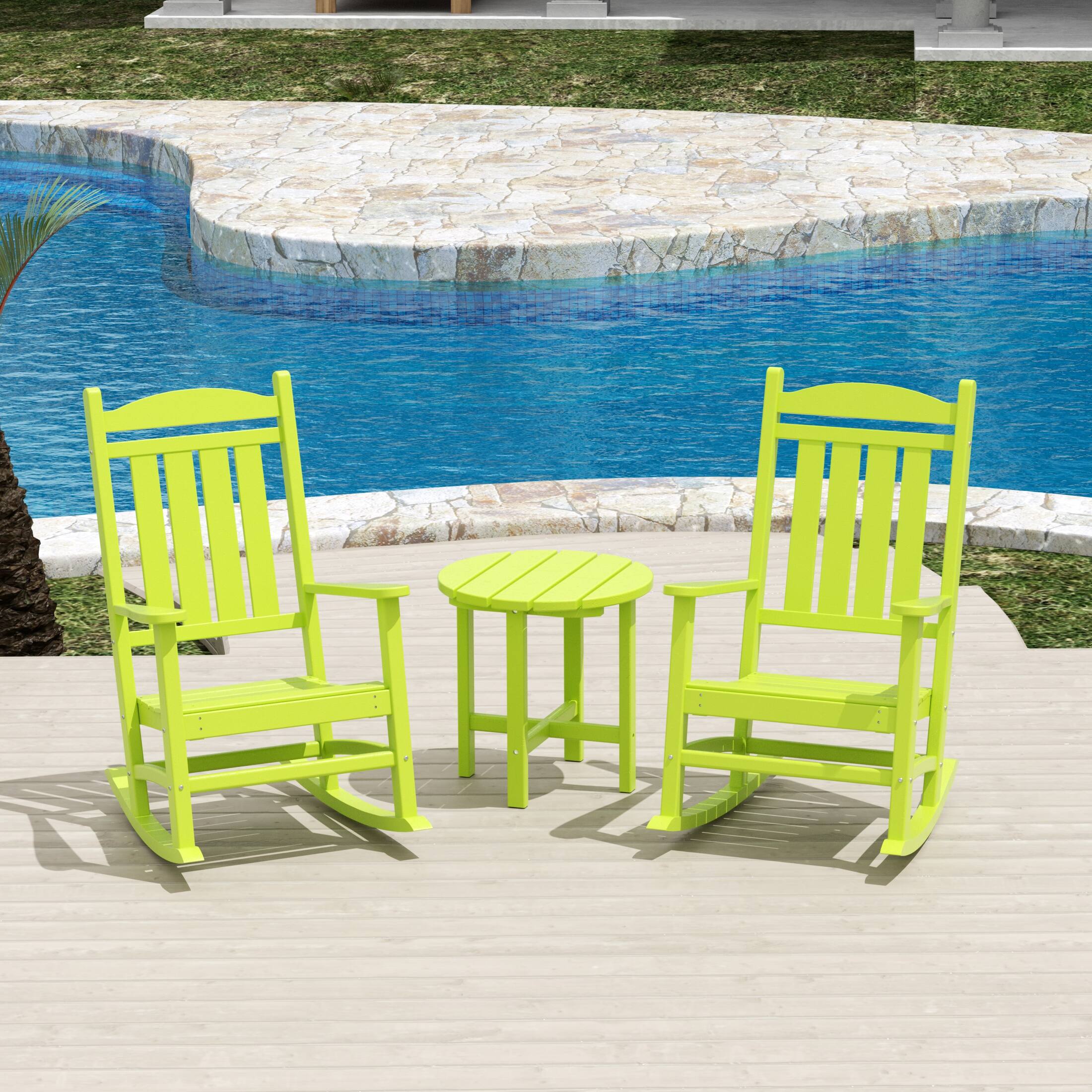 WestinTrends Malibu 3 Piece set Outdoor / Patio rocking chairs with a ...