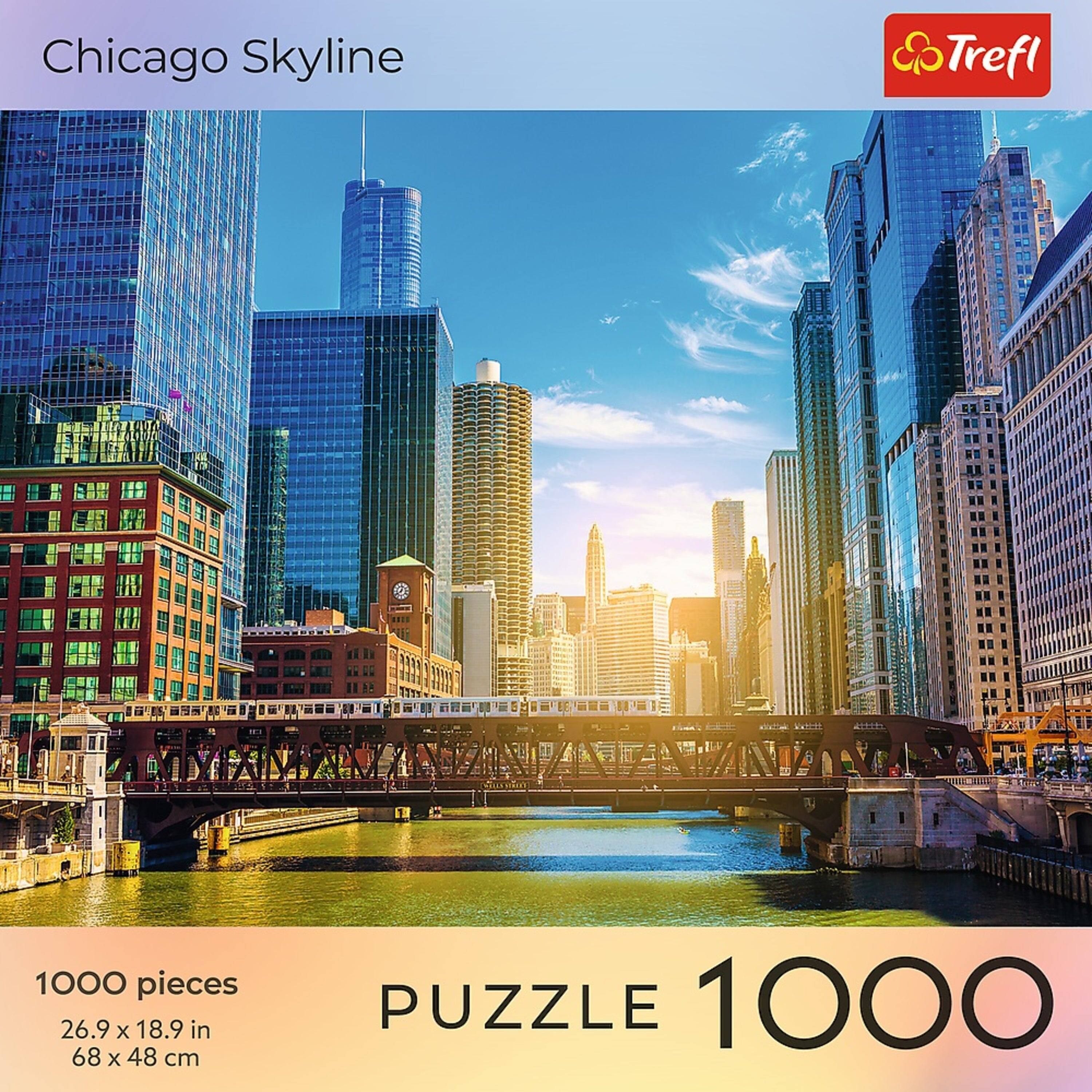Chicago Skyline  
Trefl  
1000 pieces  
26.9 x 18.9 in  
68 x 48 cm  
PUZZLE 1000