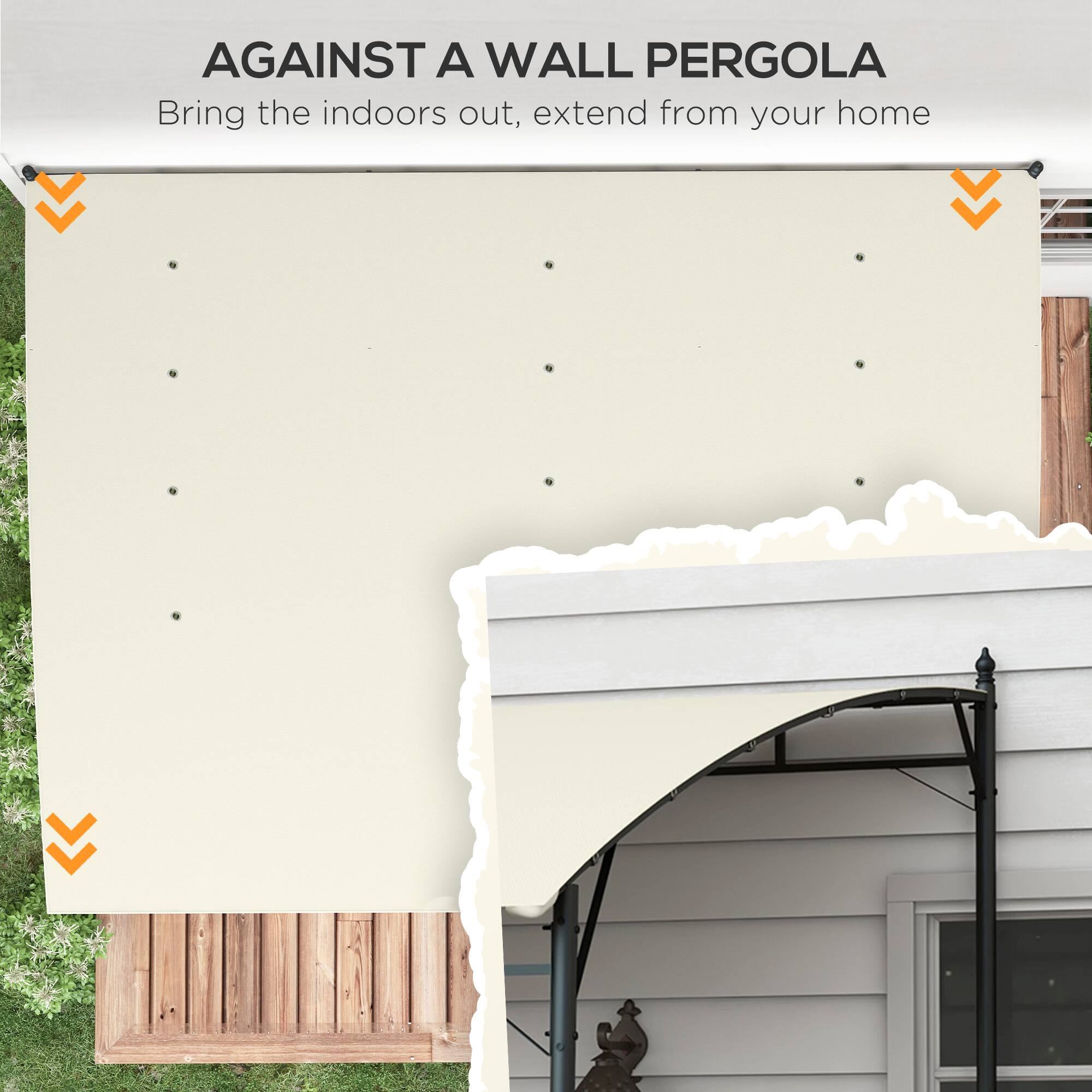 AGAINST A WALL PERGOLA

Bring the indoors out, extend from your home