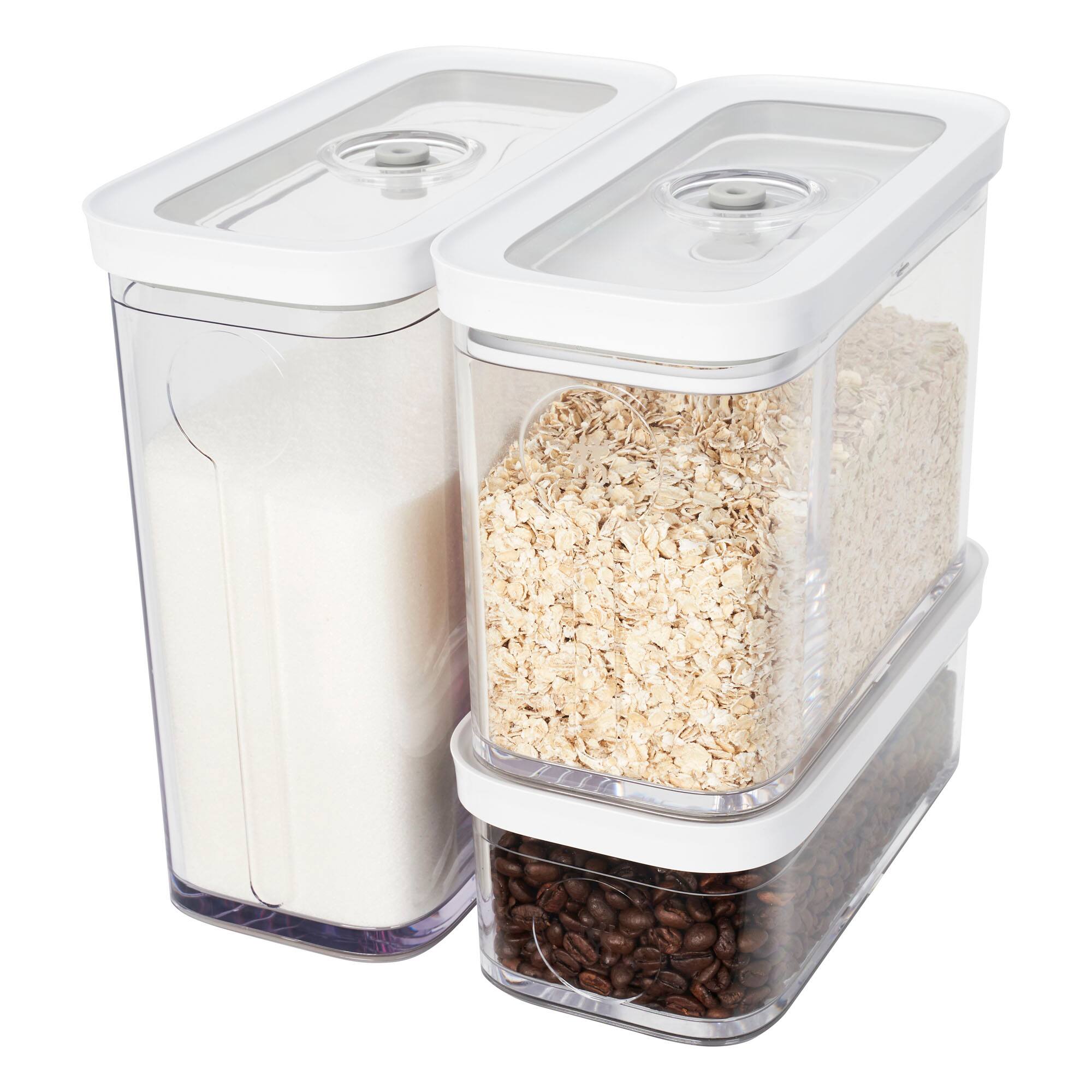 Alt View 5. ZWILLING - ZWILLING Fresh & Save Cube Box Set, 5-pc, Plastic, Airtight Dry Food Storage Container, Medium Cube Set - Clear.