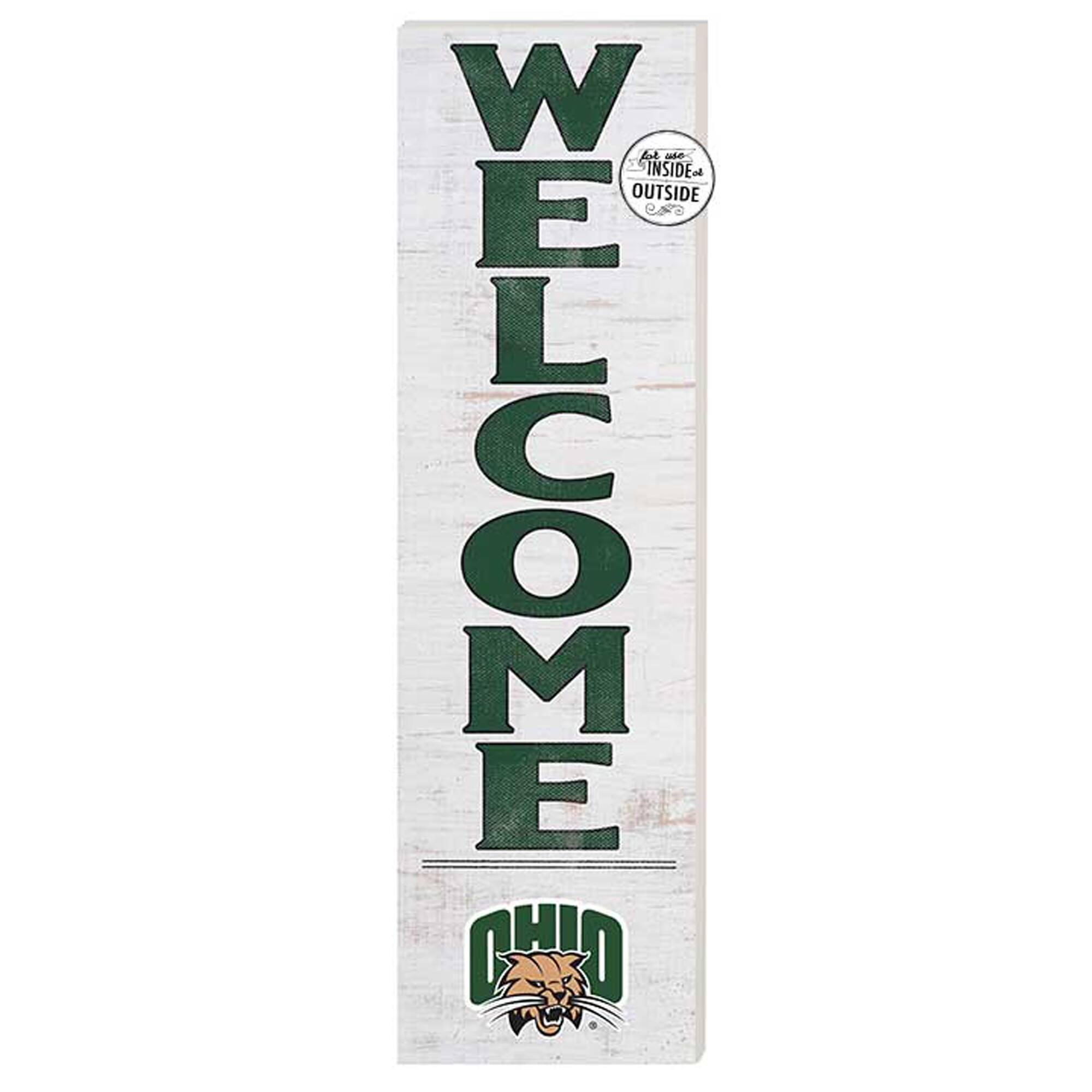 White Ohio Bobcats 10'' x 35'' Indoor/Outdoor Welcome Sign