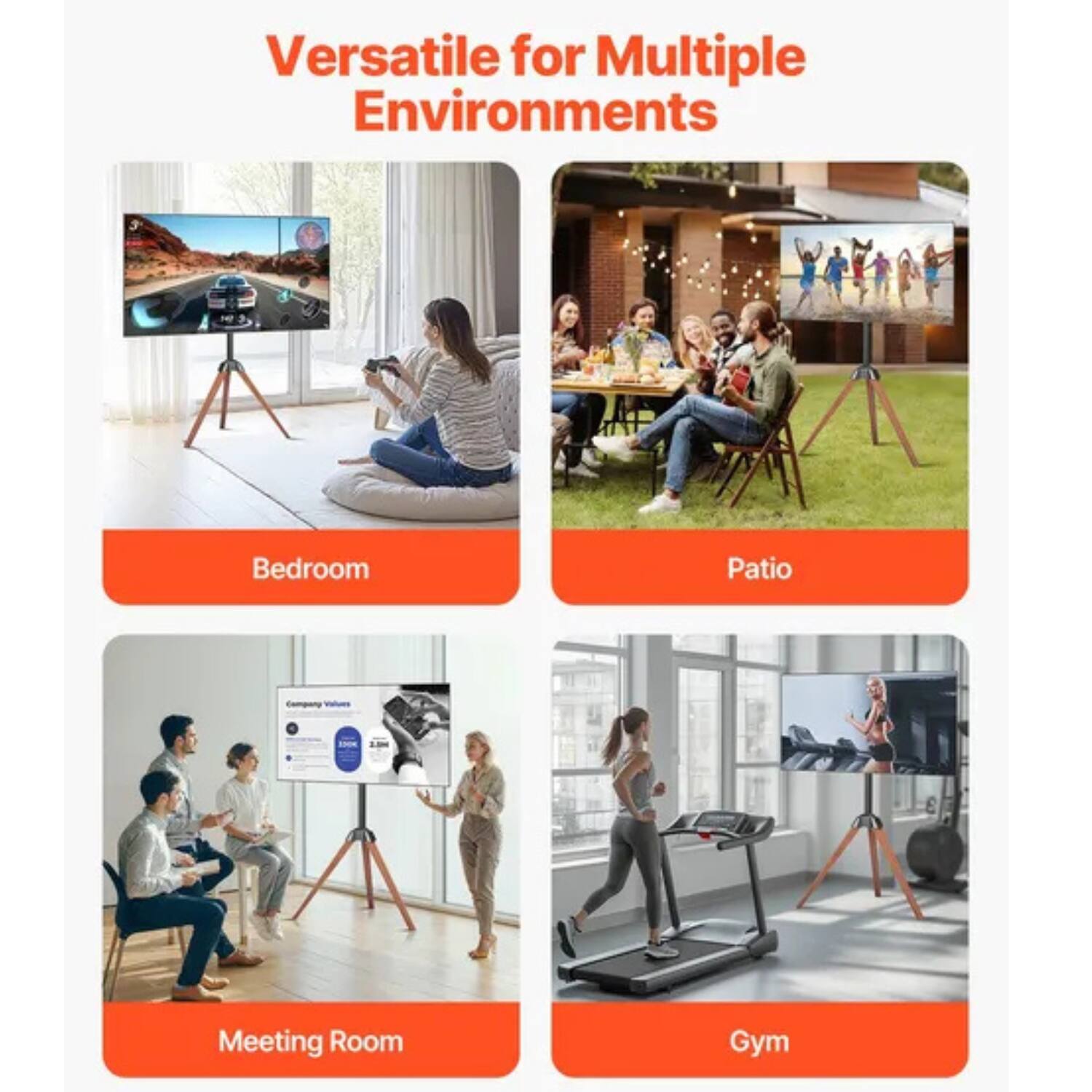 Versatile for Multiple Environments

- Bedroom
- Patio
- Meeting Room
- Gym